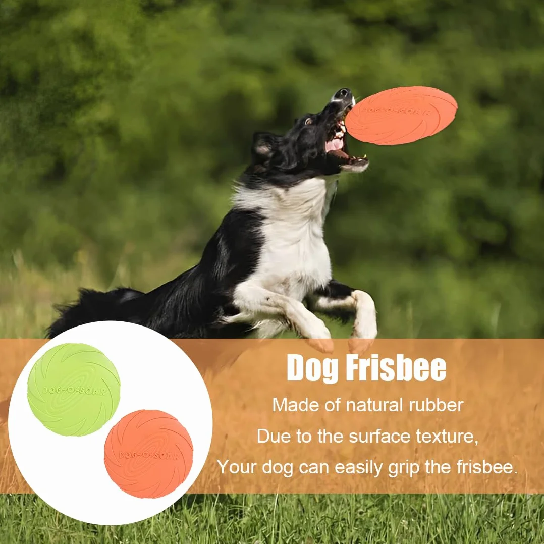 SGERUFZ 2 szt. Trwała gumowa zabawka dla psa Frisbee do treningu na świeżym powietrzu D18 cm