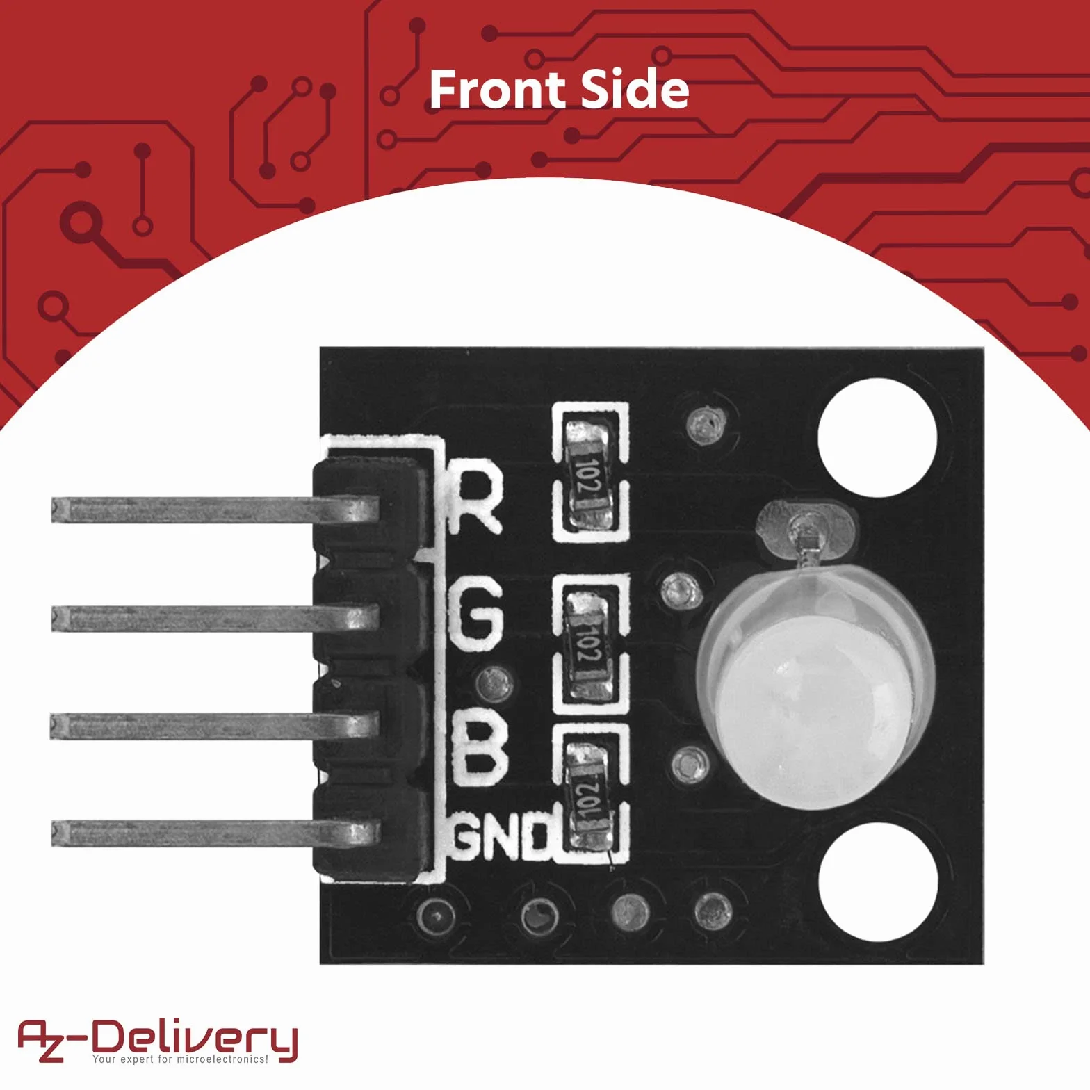 AZDelivery 3 x KY-016 FZ0455 3 Kolor RGB LED Moduł 3 kolor kompatybilny z Arduino i Raspberry Pi w tym e-Book!