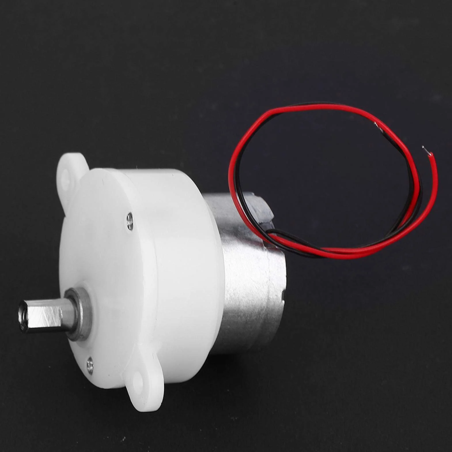 DC6V Langsame Drehzahl Elektromotor 5 U/min Kunststoffgetriebemotor