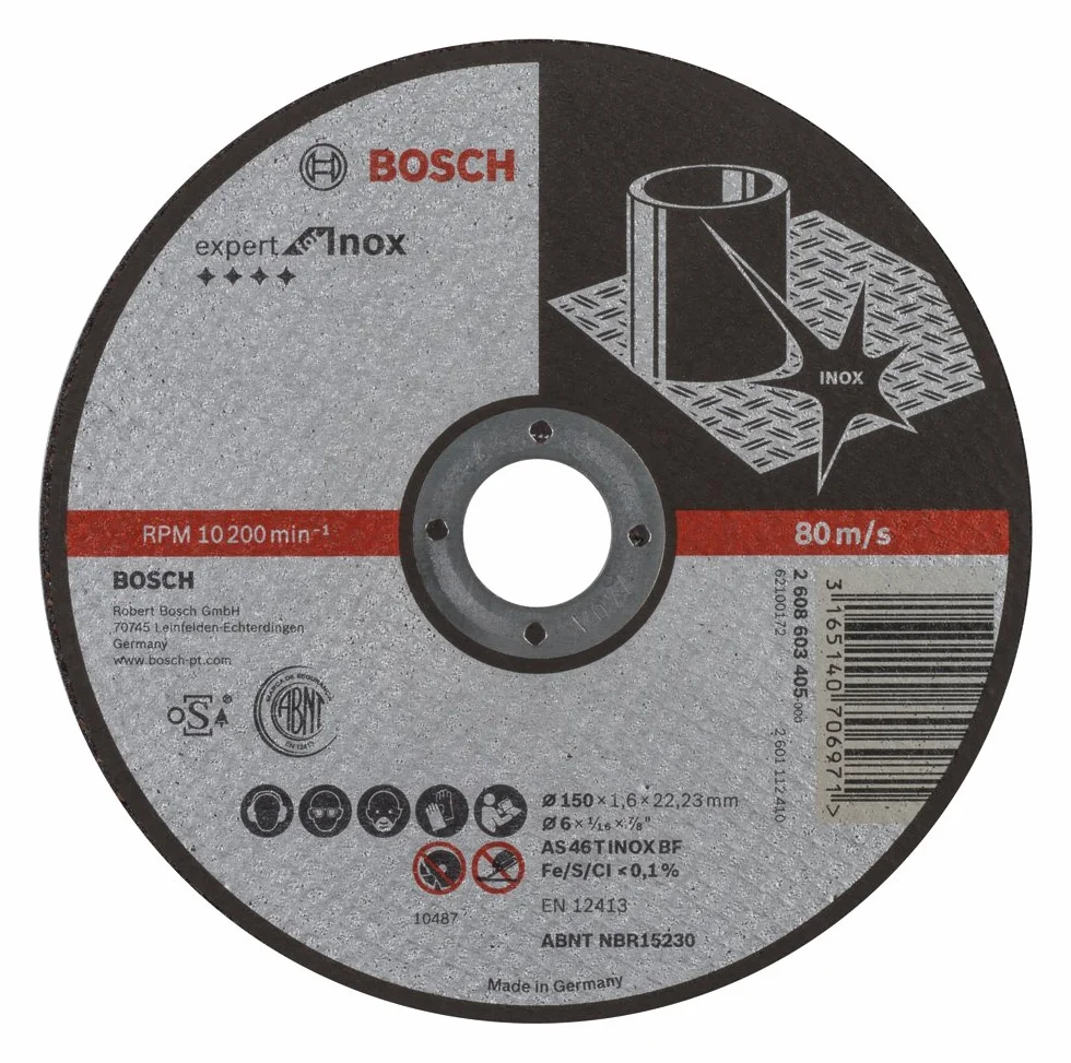 Bosch tarcza do cięcia Expert for Inox AS 46 T stal szlachetna 150 mm 1,6 mm