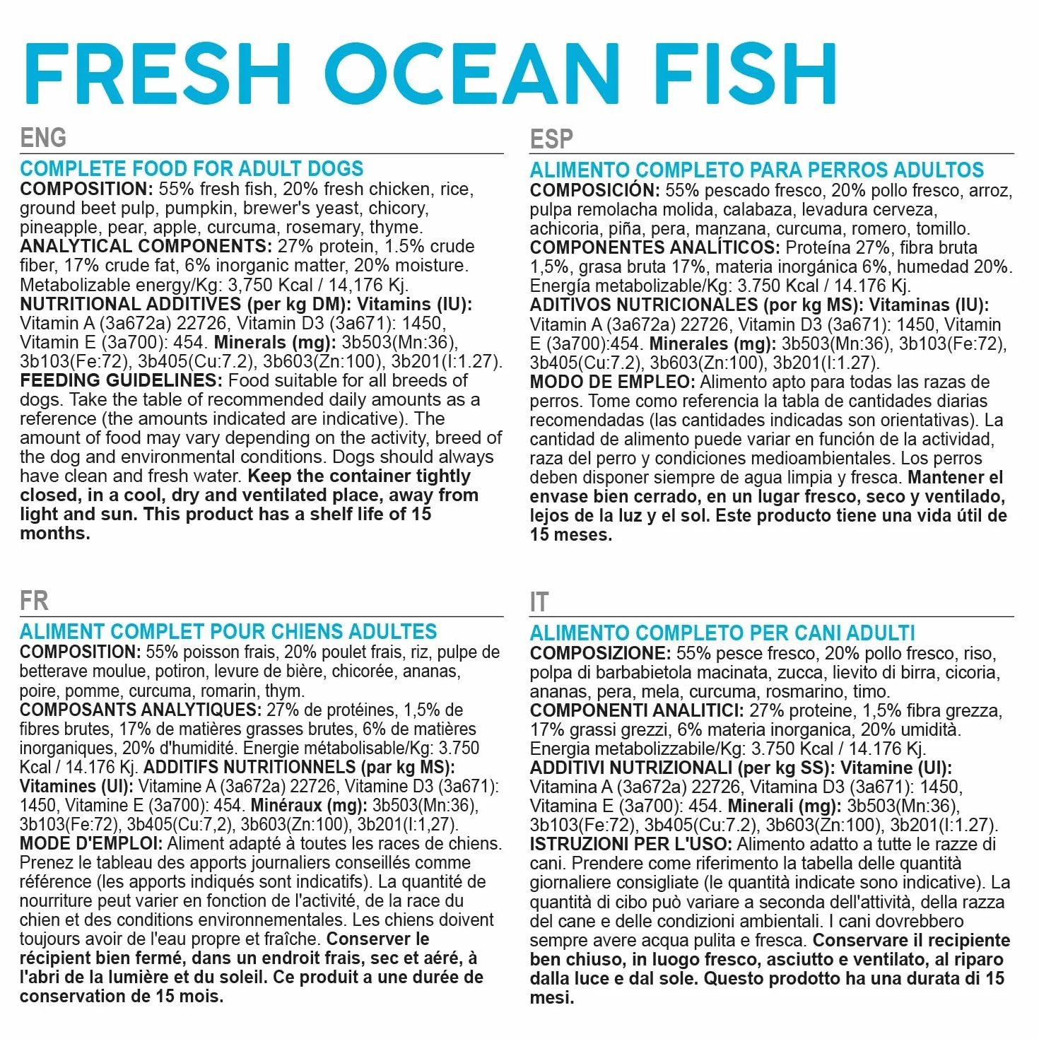 Arquivet Fresh Ocean Fish - 10 Kg - Karma pełnoporcjowa dla psów - Ryba i świeże mięso