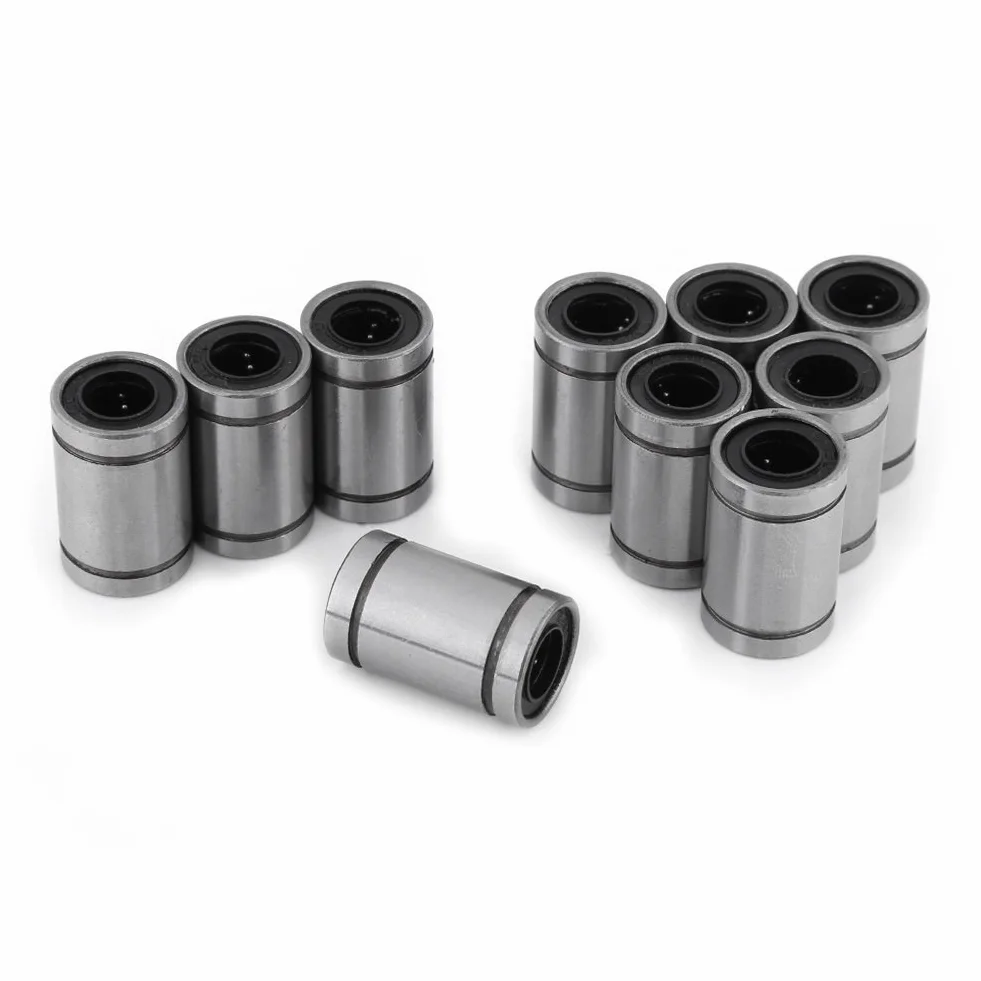 Łożyska kulkowe liniowe, 10 sztuk LM8UU 8 mm stalowe łożysko kulkowe blok ślizgowy do prowadnicy liniowej / drukarki 3D / maszyny do grawerowania
