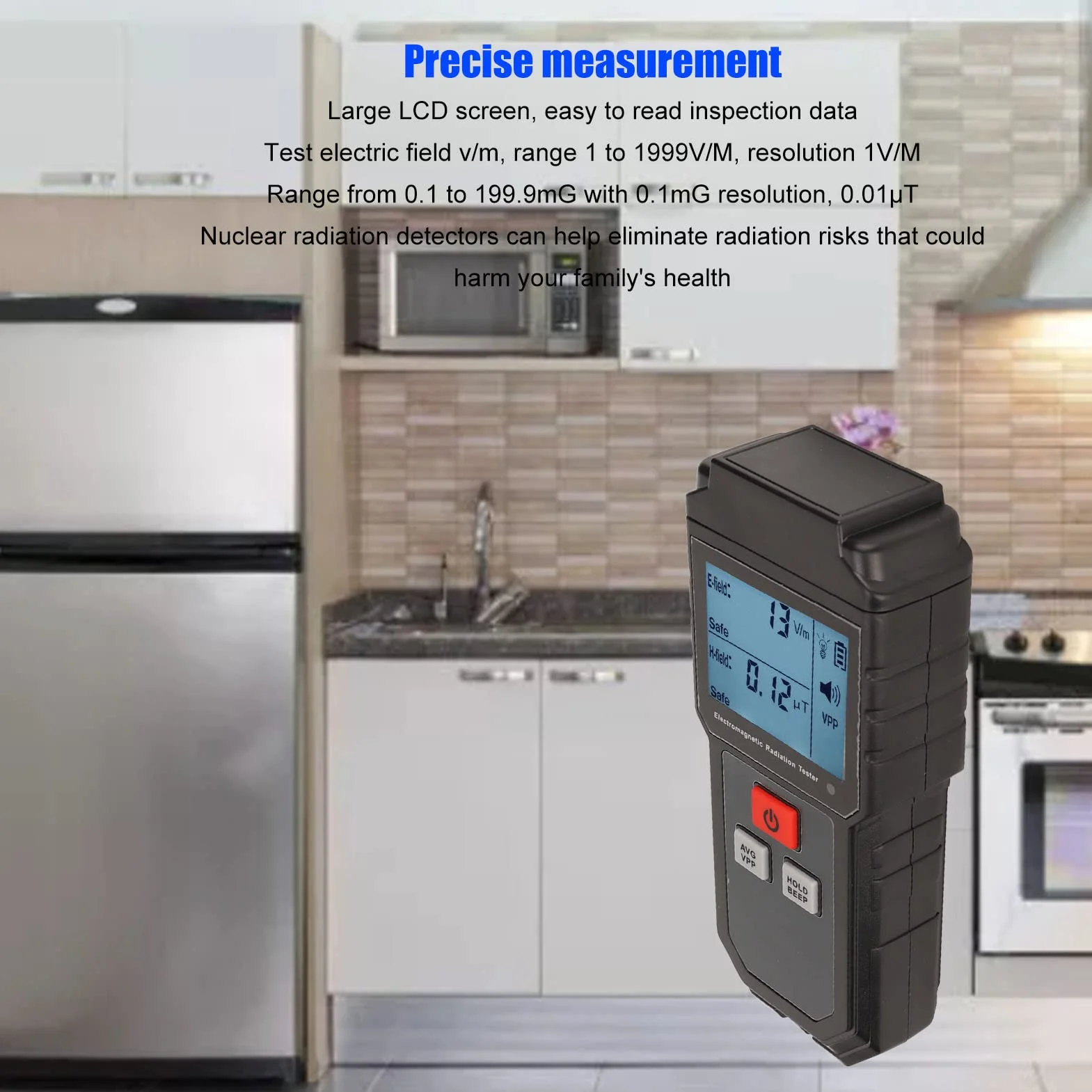 Miernik EMF, ręczny cyfrowy detektor promieniowania pola elektromagnetycznego, czytnik EMF LCD z detektorem EMF, świetny tester do domowych inspekcji EMF, biur, polowań na zewnątrz i duchów