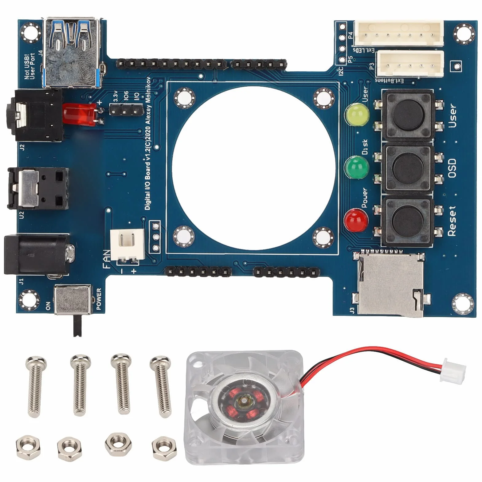 Cyfrowa Płyta IO, Profesjonalne Lutowanie Ręczne V1.2 dla Mister FPGA 7 Port USB Płyta IO dla Akcesoriów Terasic DE10 Nano