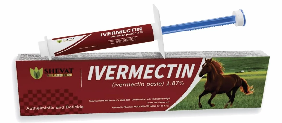 Iwermektyna pasta końska 1,87% – o smaku jabłkowym – tubka 6,08 g – dla koni do 567 kg – 1 opakowanie