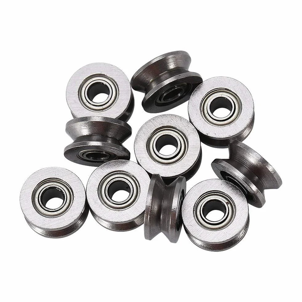 Koło pasowe prowadzące z łożyskami kulkowymi U624ZZ 10 szt. 4x13x7 mm