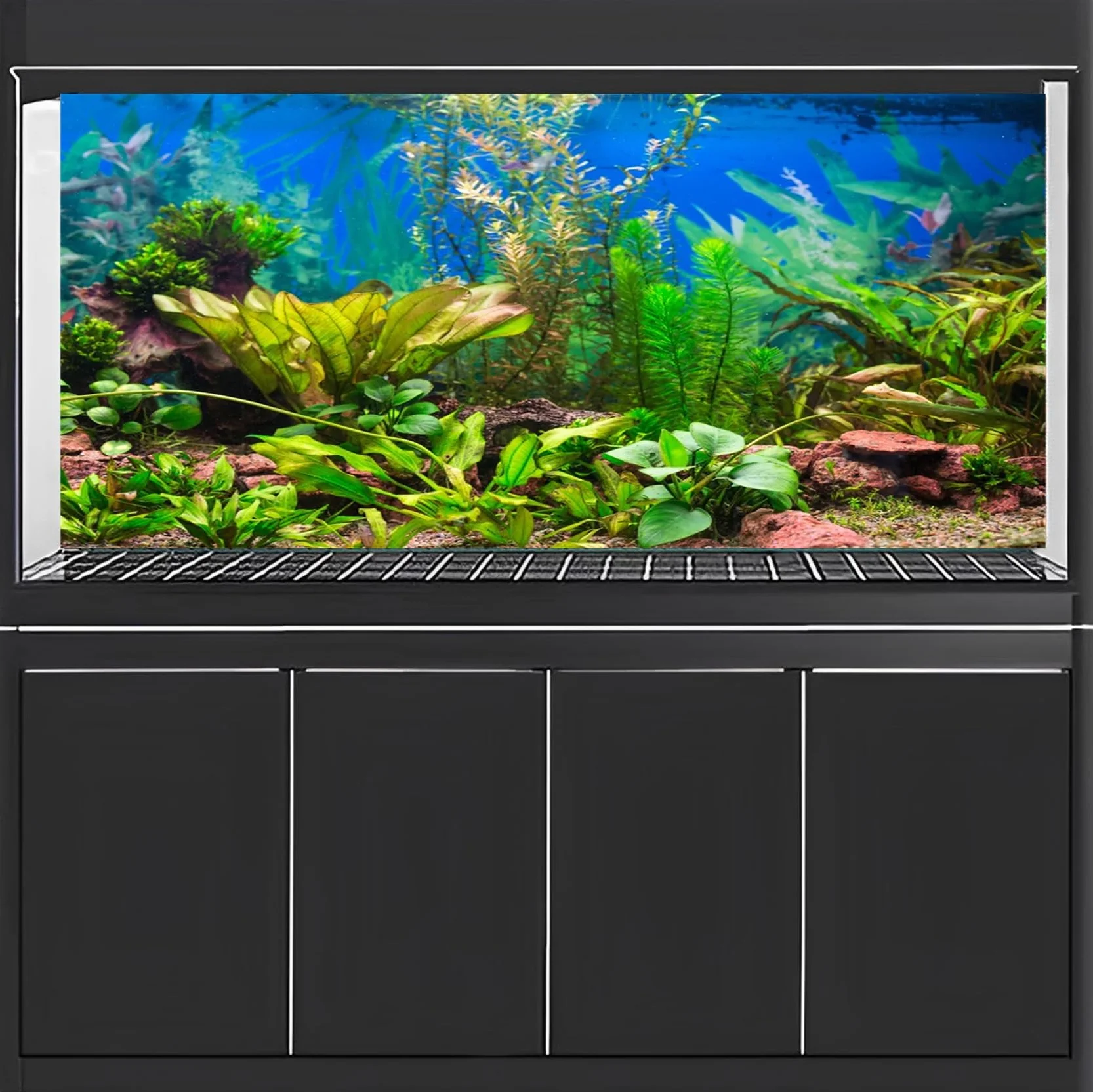 120 x 50 cm tło akwarium roślina wodna rzeka łóżko i jezioro akwarium plakat tło winylowe tło