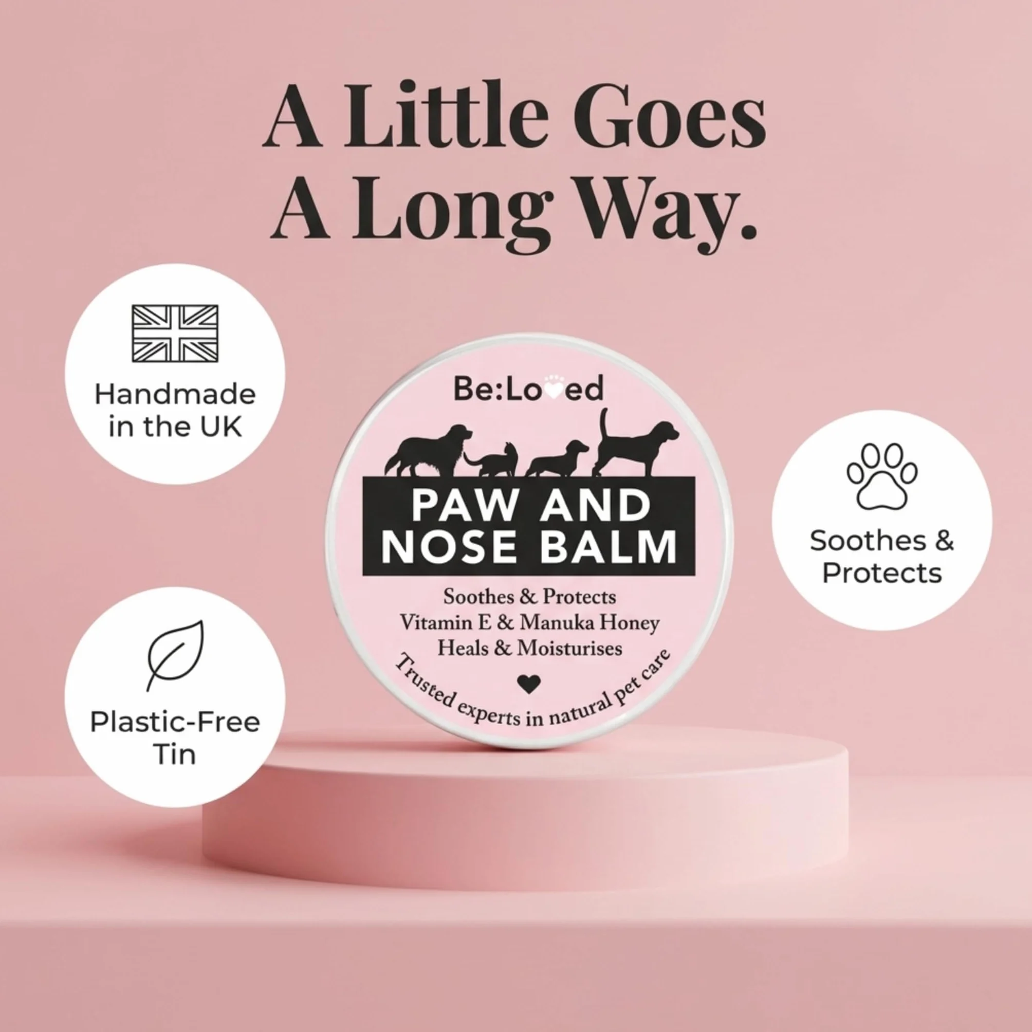 Będ: miękka łapa i balsam do nosa kojący i pielęgnacyjny, naturalne składniki witamina E i miód manuka, 60 g