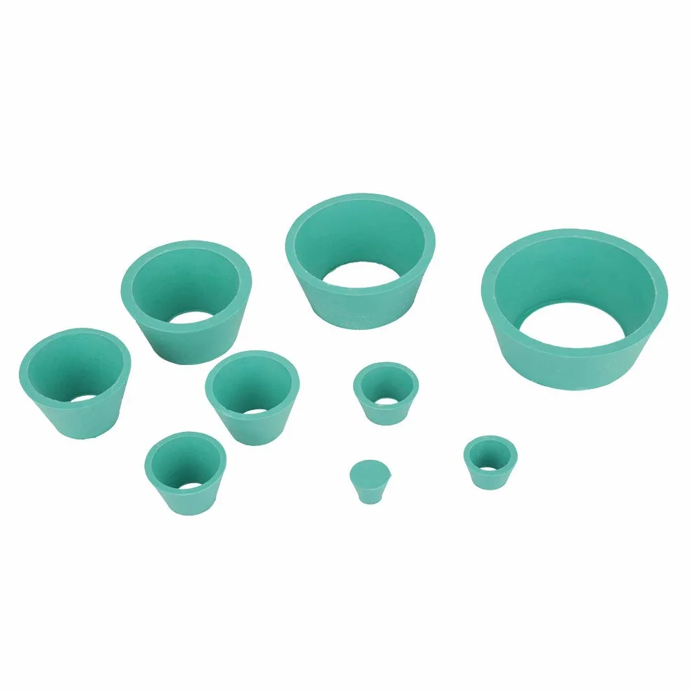 Adapter filtrujący stożki zestaw Buchner Lejek Piersiówka Zestaw Adapter Korek Buner Lejek Piersiówka Zestaw Filtracji Zwężany Kołnierz Zielony Dobra Elastyczność Gładka Powierzchnia Trwałe