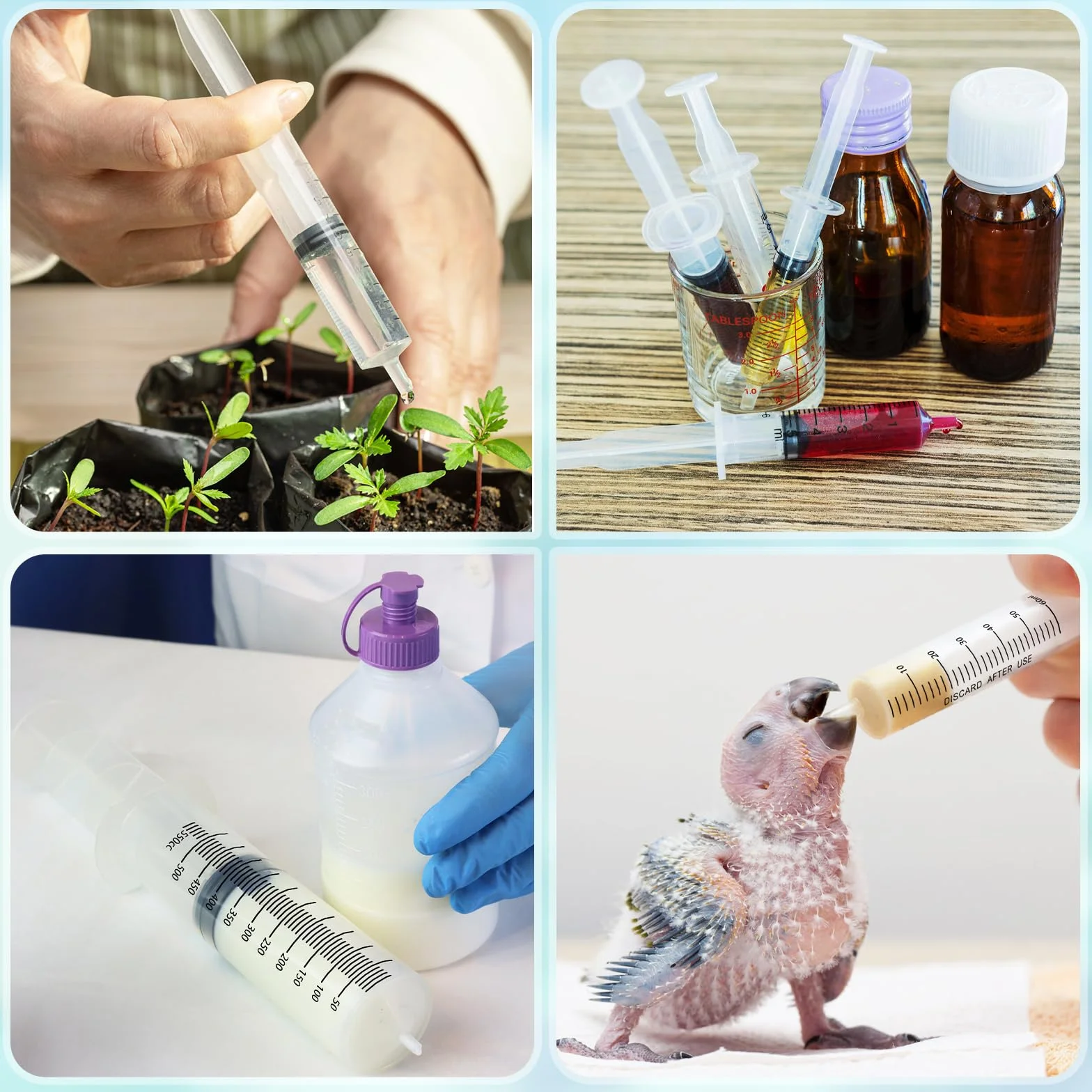 Strzykawka z tworzywa sztucznego 10 ml 60 ml 100 ml z wężem wielokrotnego użytku do laboratorium