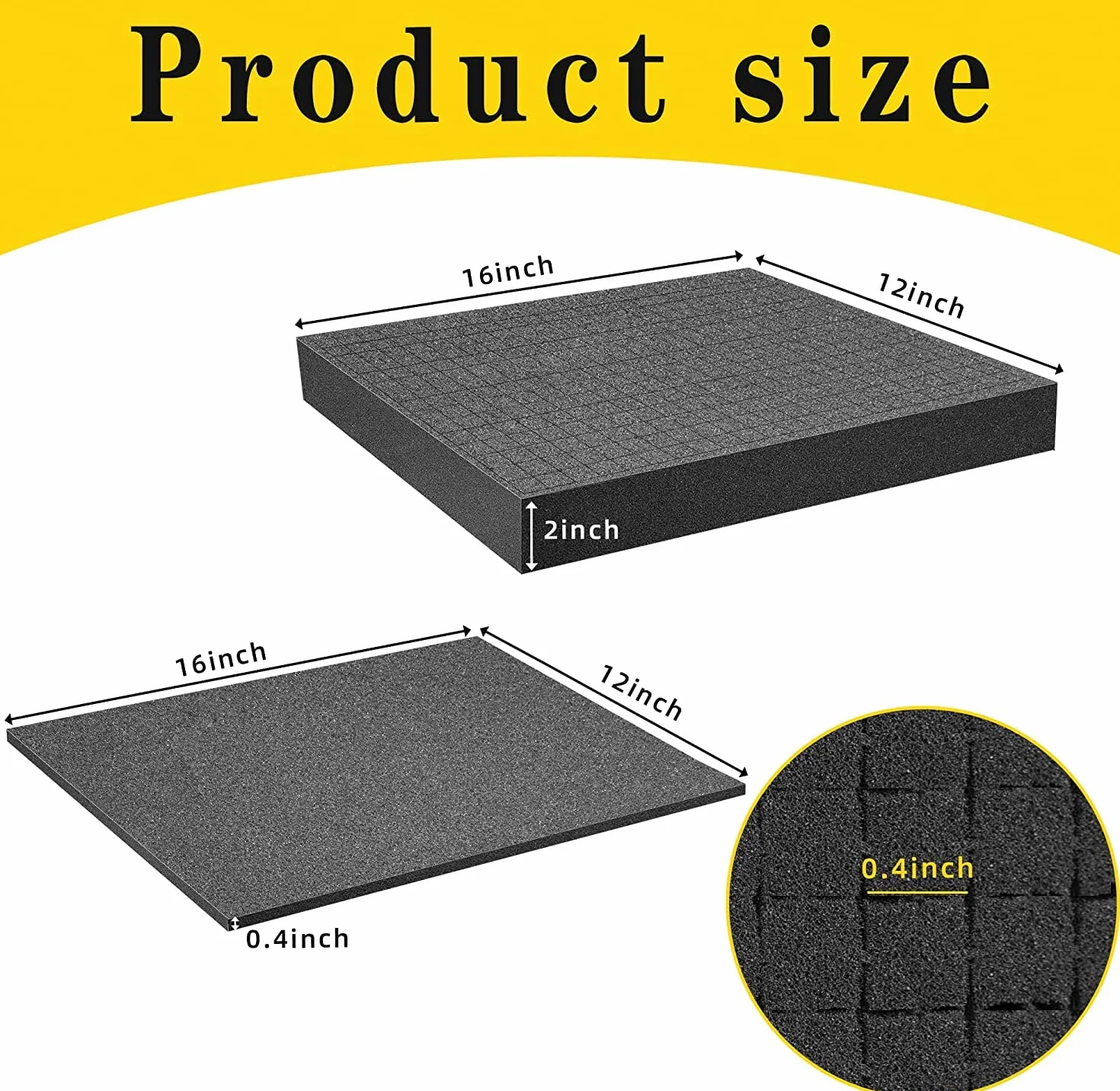 GIONAR Pianka rastrowa w kostce 400x300x50mm i 10mm 2 sztuki z walizką narzędziową