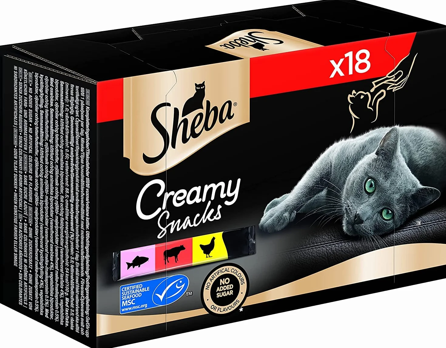 Sheba Kremowa Przekąska dla Kota Mix Smaków 18 x 12 g
