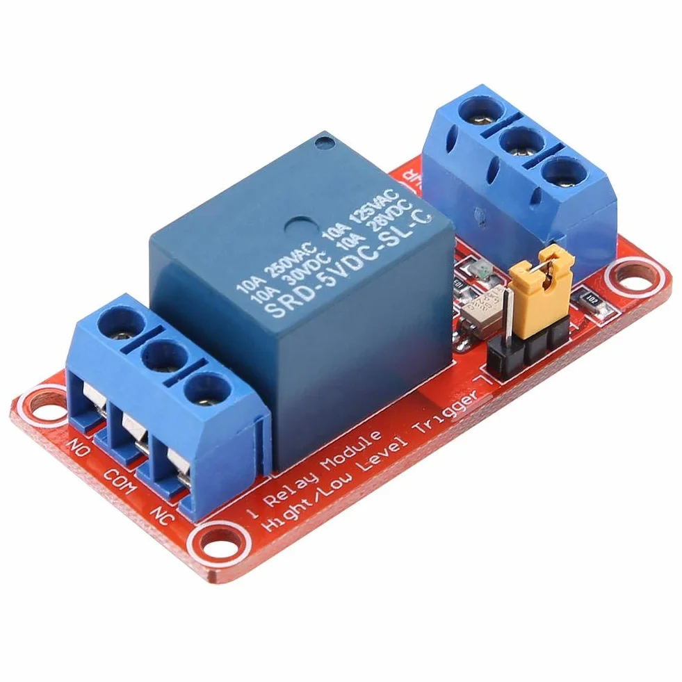 Keenso 1-kanałowy przekaźnik 5 V/12 V/24 V z transoptorem, wyzwalaczem wysokiego i niskiego poziomu