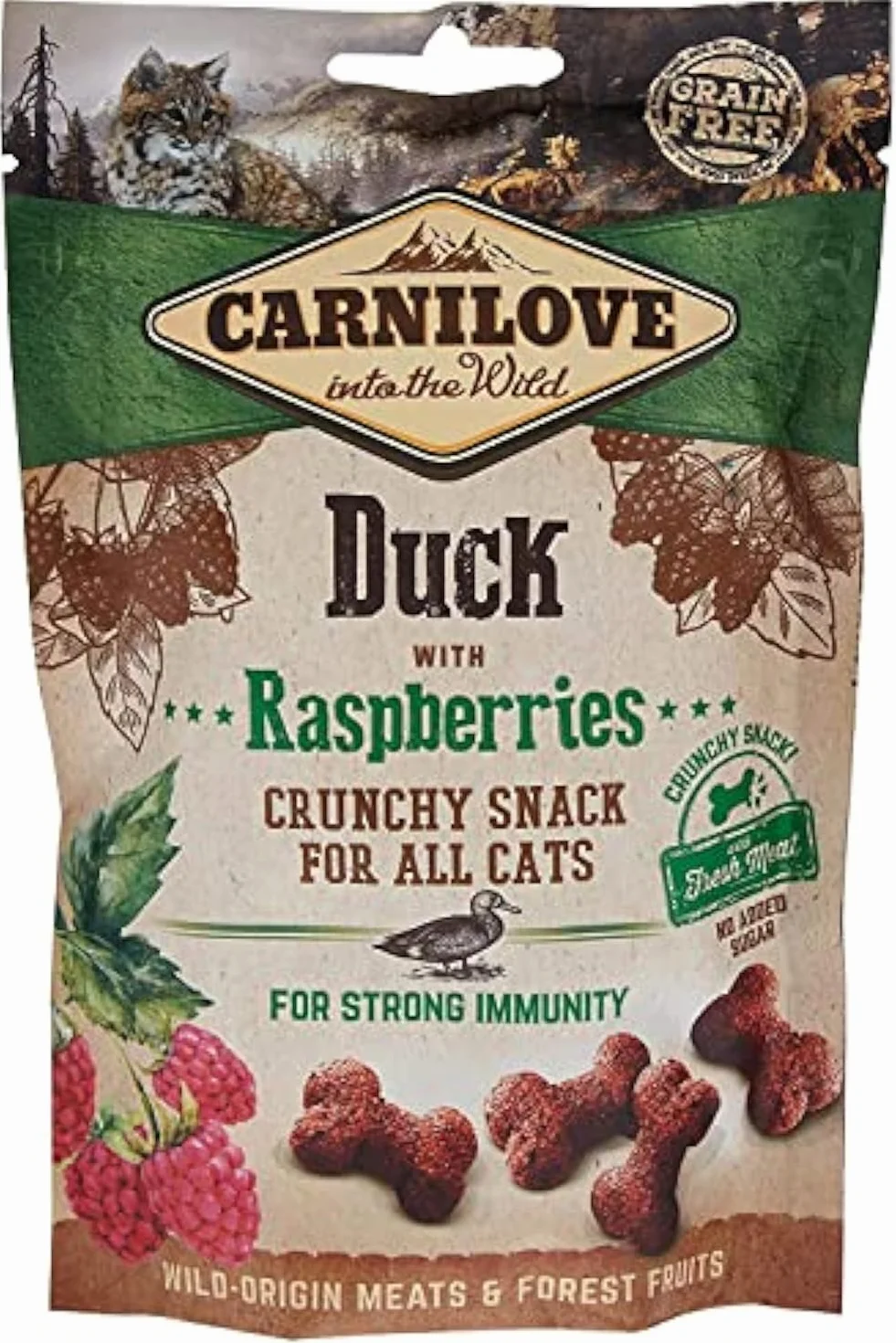 Carnilove Crunchy Snack Duck & Raspberry Awards dla kotów 50G - Opakowanie 31 x 1,61 gr - łącznie: 50 g