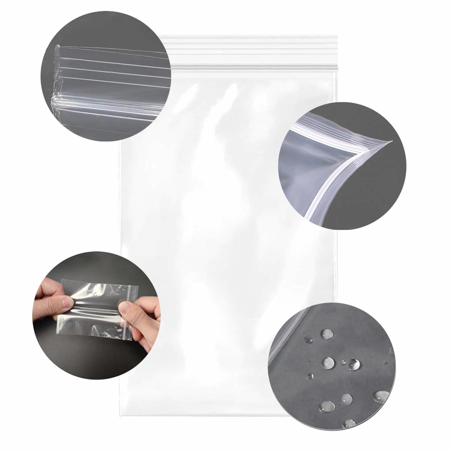 ACONDE 600 sztuk worków strunowych, 5 × 7 cm, małe torebki z zamkiem błyskawicznym, plastikowe woreczki z tworzywa sztucznego, wielokrotnego zamykania, przezroczyste torebki plastikowe z możliwością