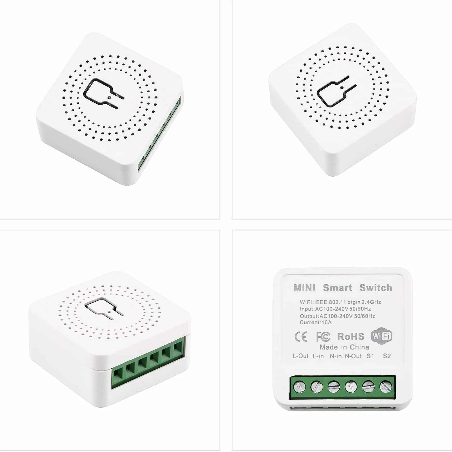 AC100-240 V 16 A WiFi Mini inteligentny przełącznik zdalna aplikacja tuya przełącznik sterowania domem