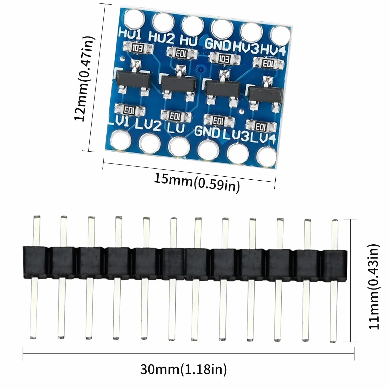 4 kanały IIC I2C Logika konwerter poziomu dwukierunkowy 3,3 V-5 V moduł Shifter do Arduino 10 szt