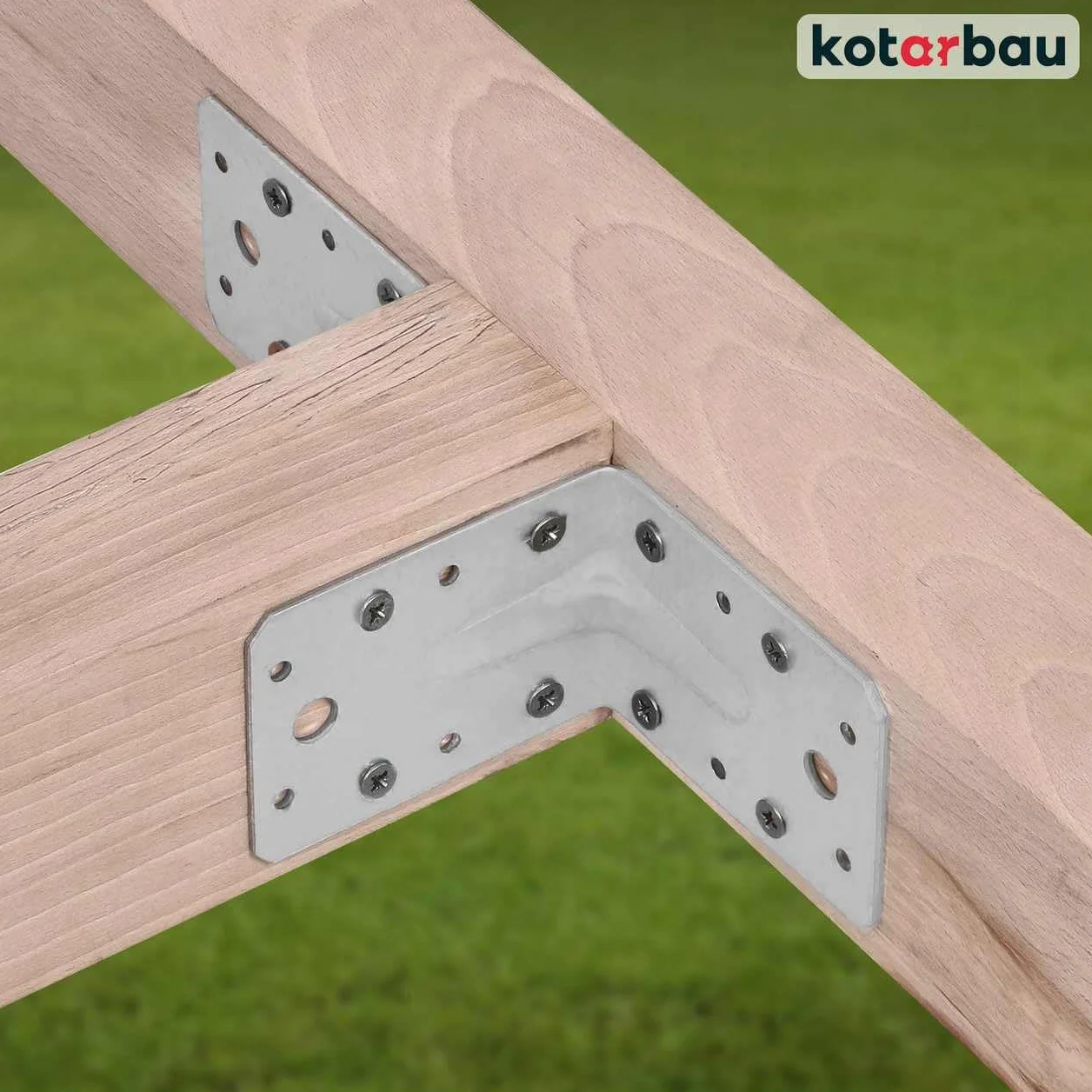 KOTARBAU® 25 szt. Kątownik Ciesielski - Łącznik Budowlany - 60 x 60 x 45 mm - Stal ocynkowana - z Przetłoczeniem - Nierdzewny