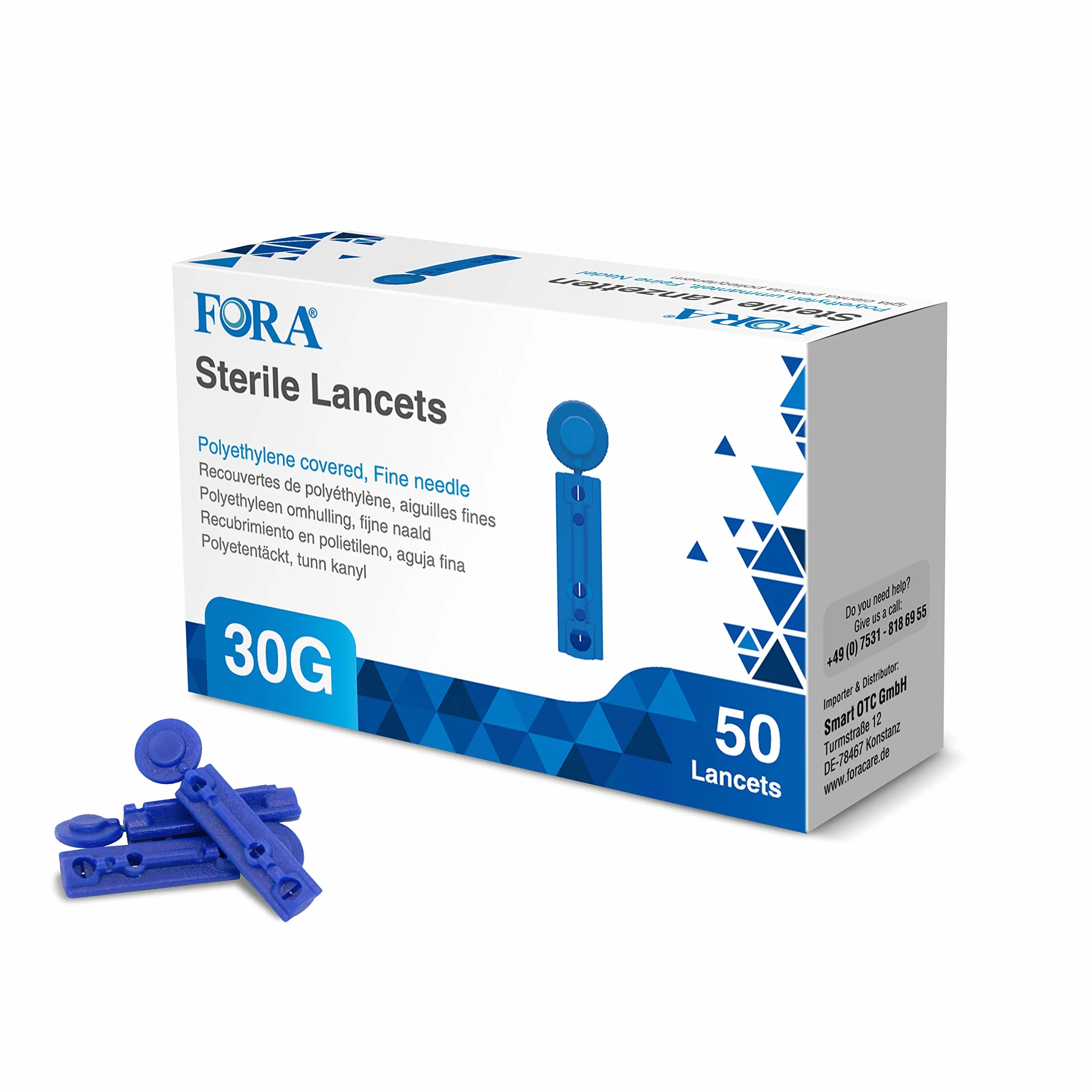 Sterylne lancety 30G 50 szt.