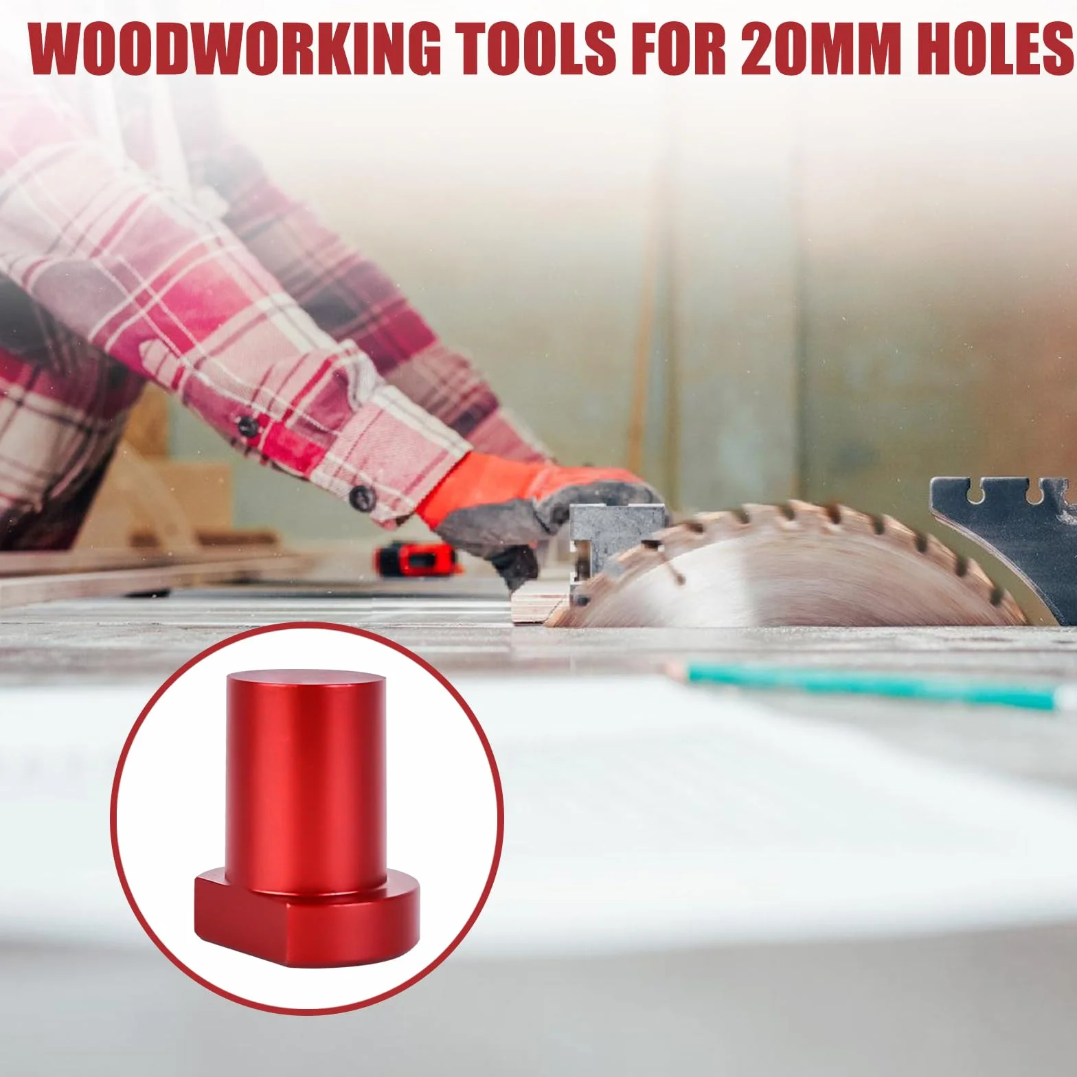 12 sztuk haczyków na ławkę ze stopu aluminium, zacisk, do stołu warsztatowego, do pozycjonowania szczęk napinających, akcesoria do otworu dla psa 20 mm (czerwone)