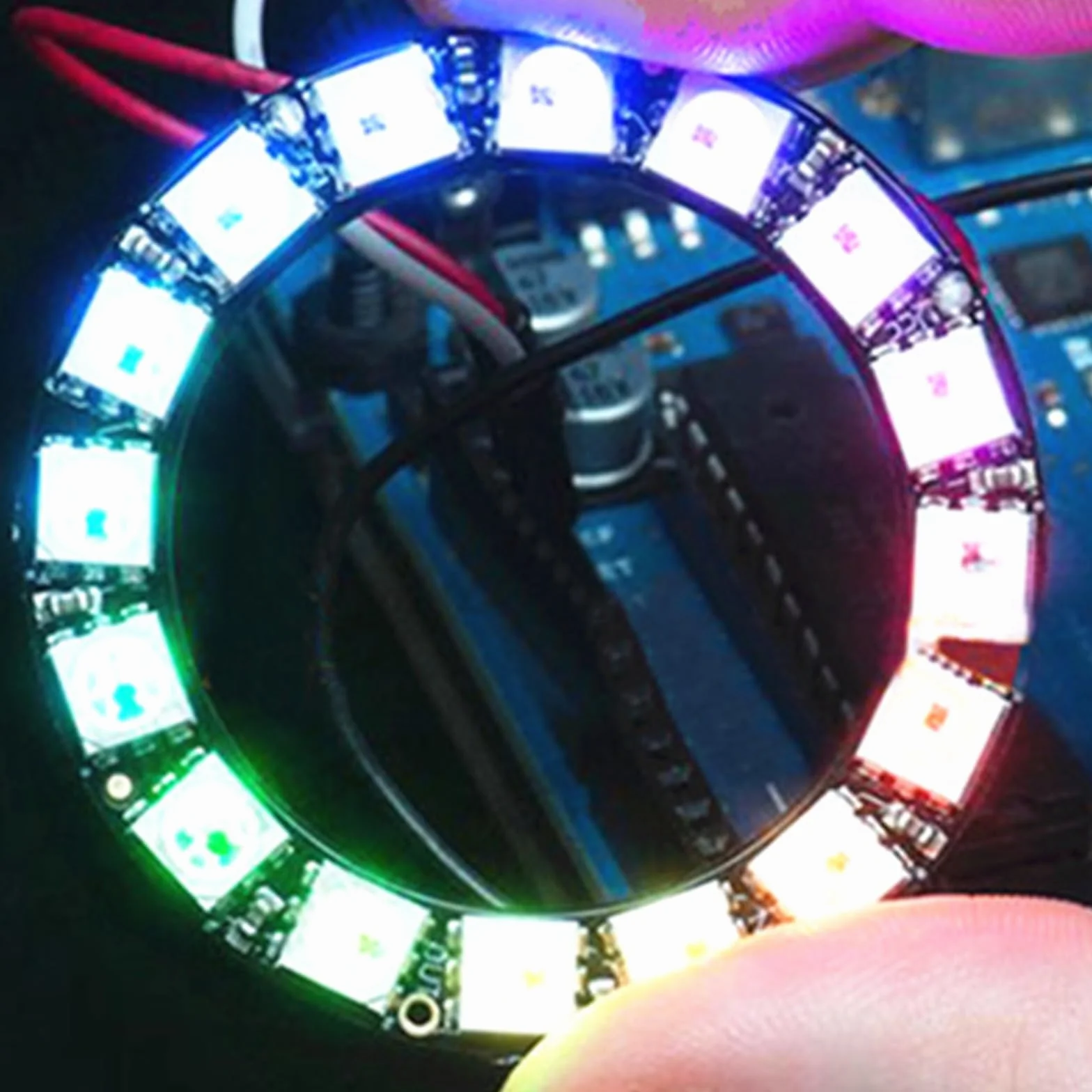 WS2812 RGB LED moduł pierścieniowy 5050, pełnokolorowy moduł światła do Arduino Raspberry Pi