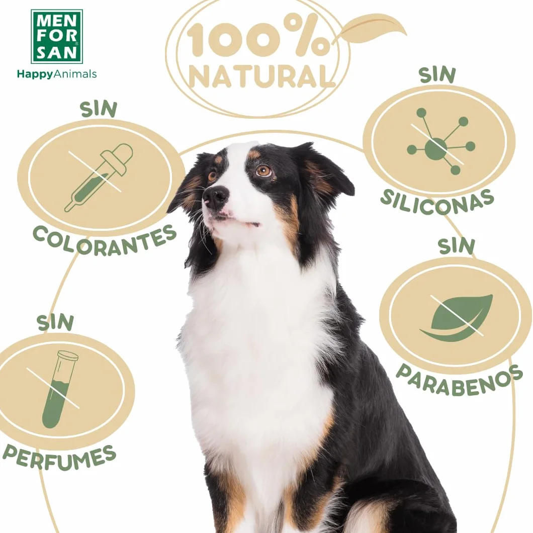 MENFORSAN Szampon dla Psów z Owsa | Działa Wygładzająco i Łagodząco | Dla Wrażliwej i Delikatnej Skóry | 100% Naturalny Owsianka | Delikatny Zapach | 300 ml