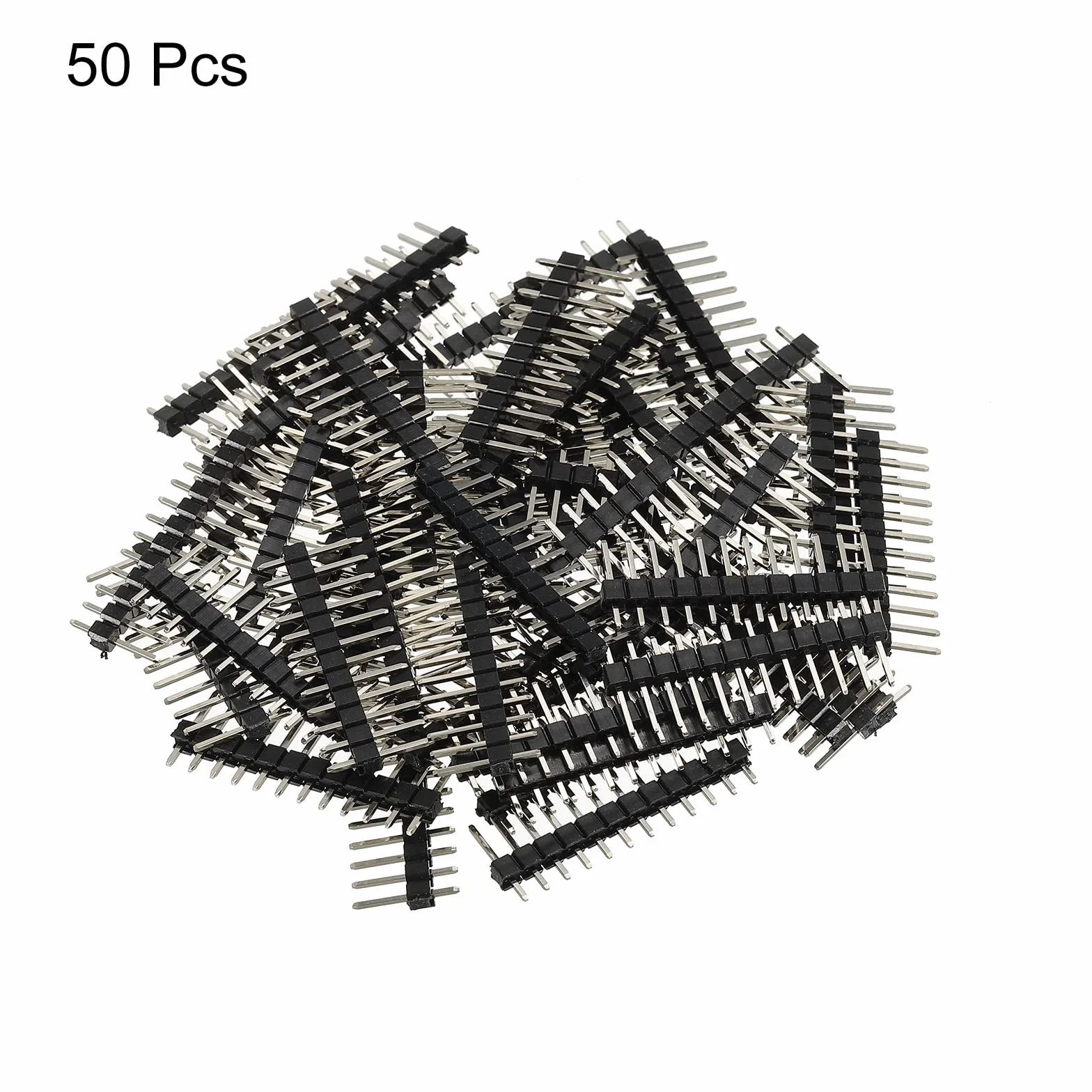 PATIKIL Proste Złącze Męskie DIP Pojedynczy drut 12 Szpilka 2.54mm Krok Złoty Pozłacane dla PCB 50 sztuk