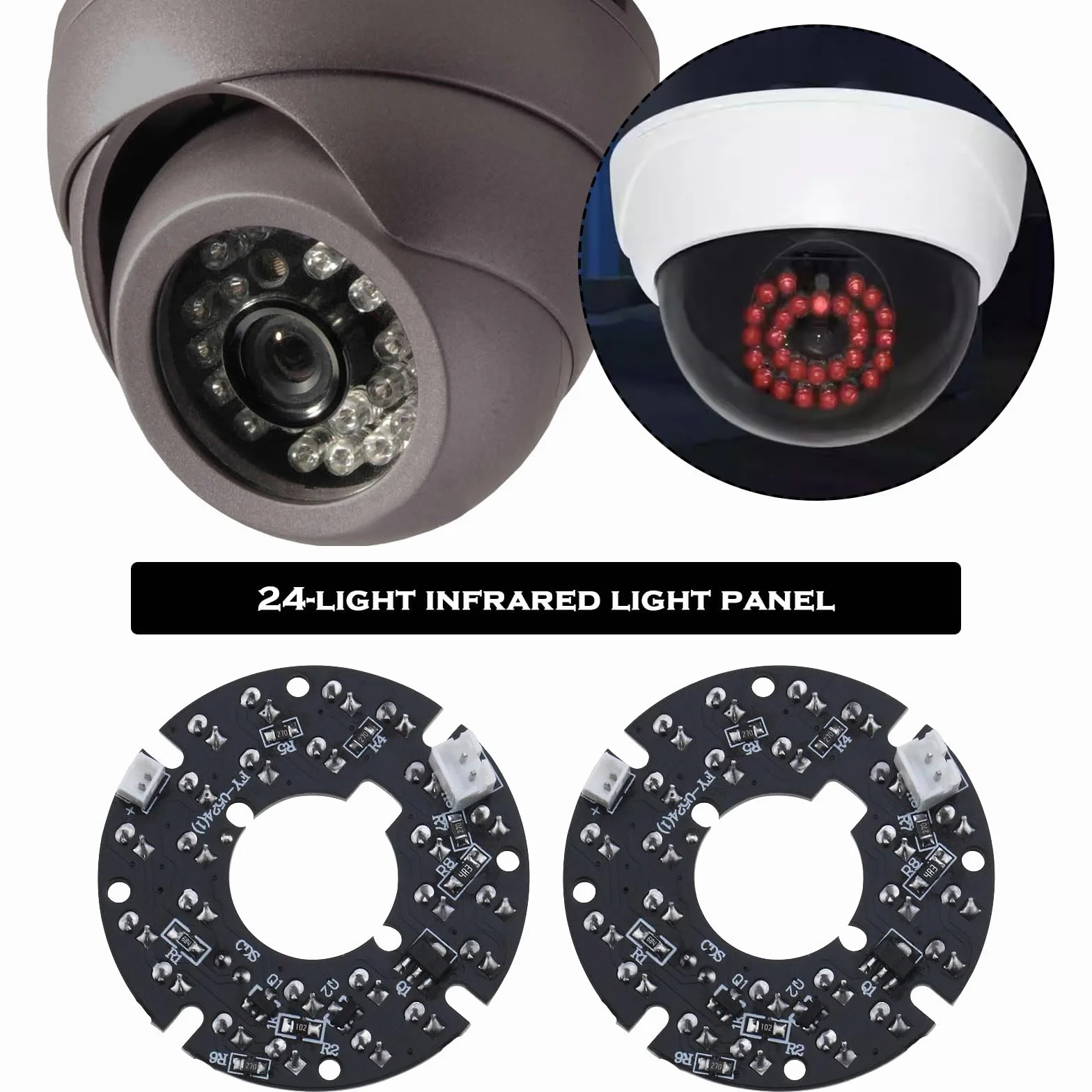 ECSiNG 2 x 24 diody LED na podczerwień 850 nm, zasięg 20-30 m, czarna