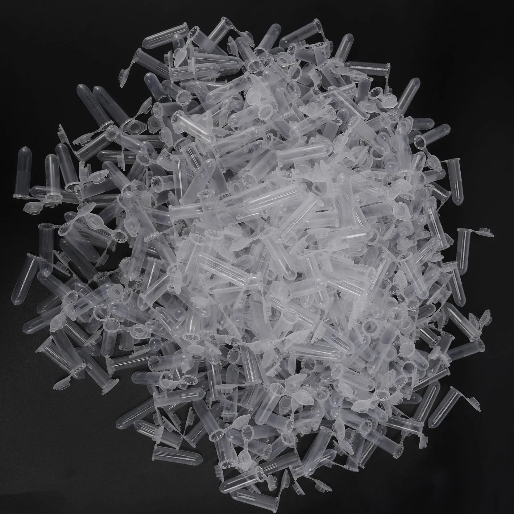 500Pcs 2Ml Centrifuge Tube Test Tube Vial Clear Plastic Vials Container Snap Cap