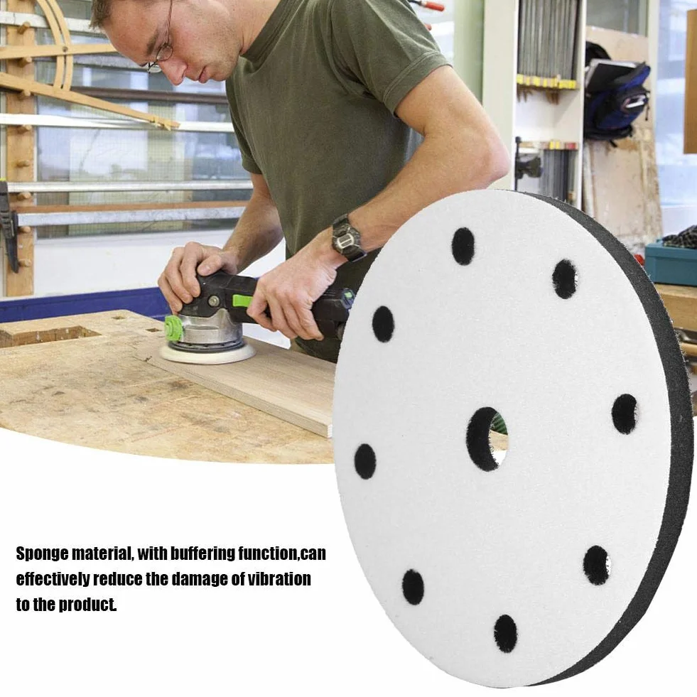Schleifen Soft Pad 150mm Durchmesser Soft Buffer Schwamm Interface Kissen (9 holes)