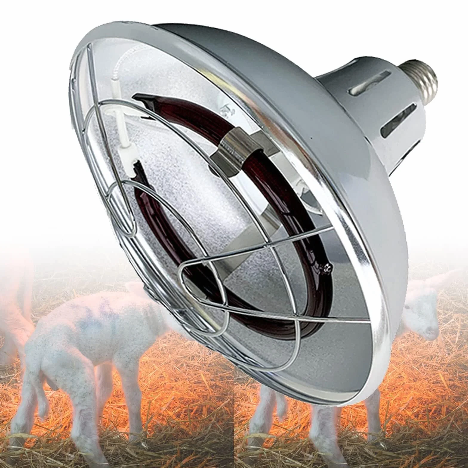 Lampa grzewcza dla psów i gadów, 200-400 W, lampa grzewcza do bud i kurników, regulowana wysoka i niska temperatura do hodowli i hodowli