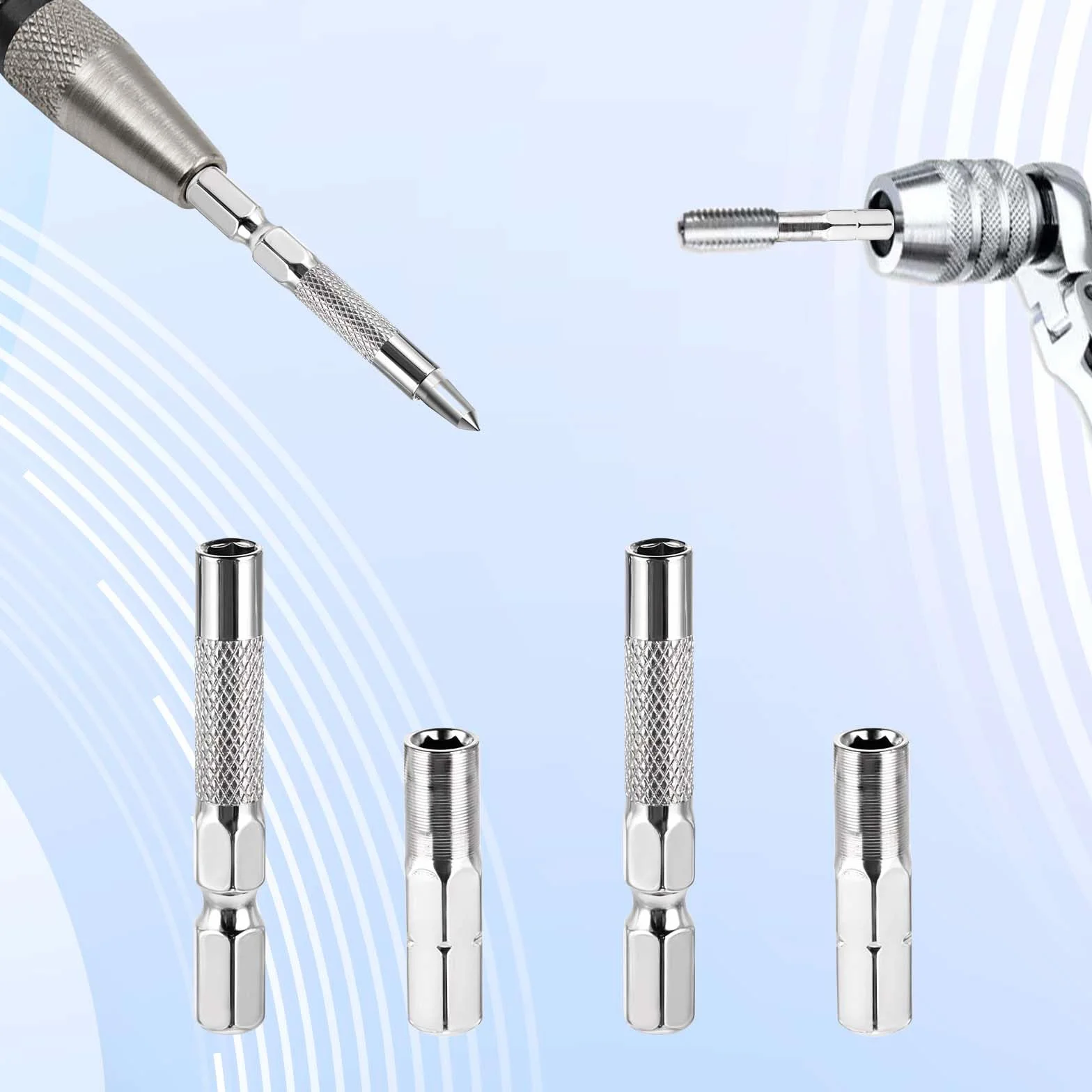 Adapter do bitów sześciokątnych 1/4 cala 6,35 na 4 mm końcówki wkrętakowe