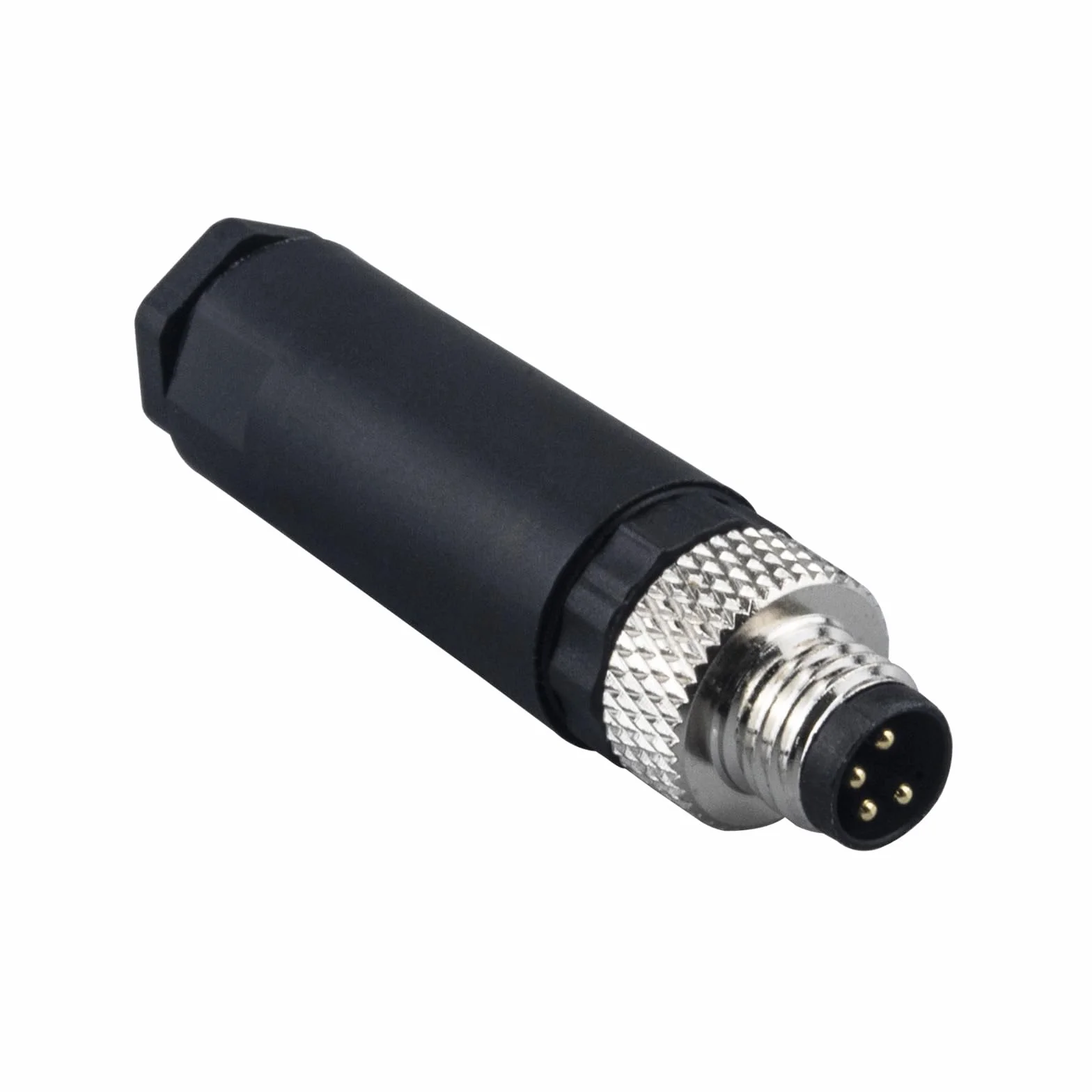 Wtyczka M8 4 Pin męska, Lonlonty 8 mm Aviation Panel Connector okrągłe złącze wtykowe adapter wtyczka kod A zabezpieczenie gwintu czujnik przemysłowy wodoszczelny IP67 zastosowanie zewnętrzne
