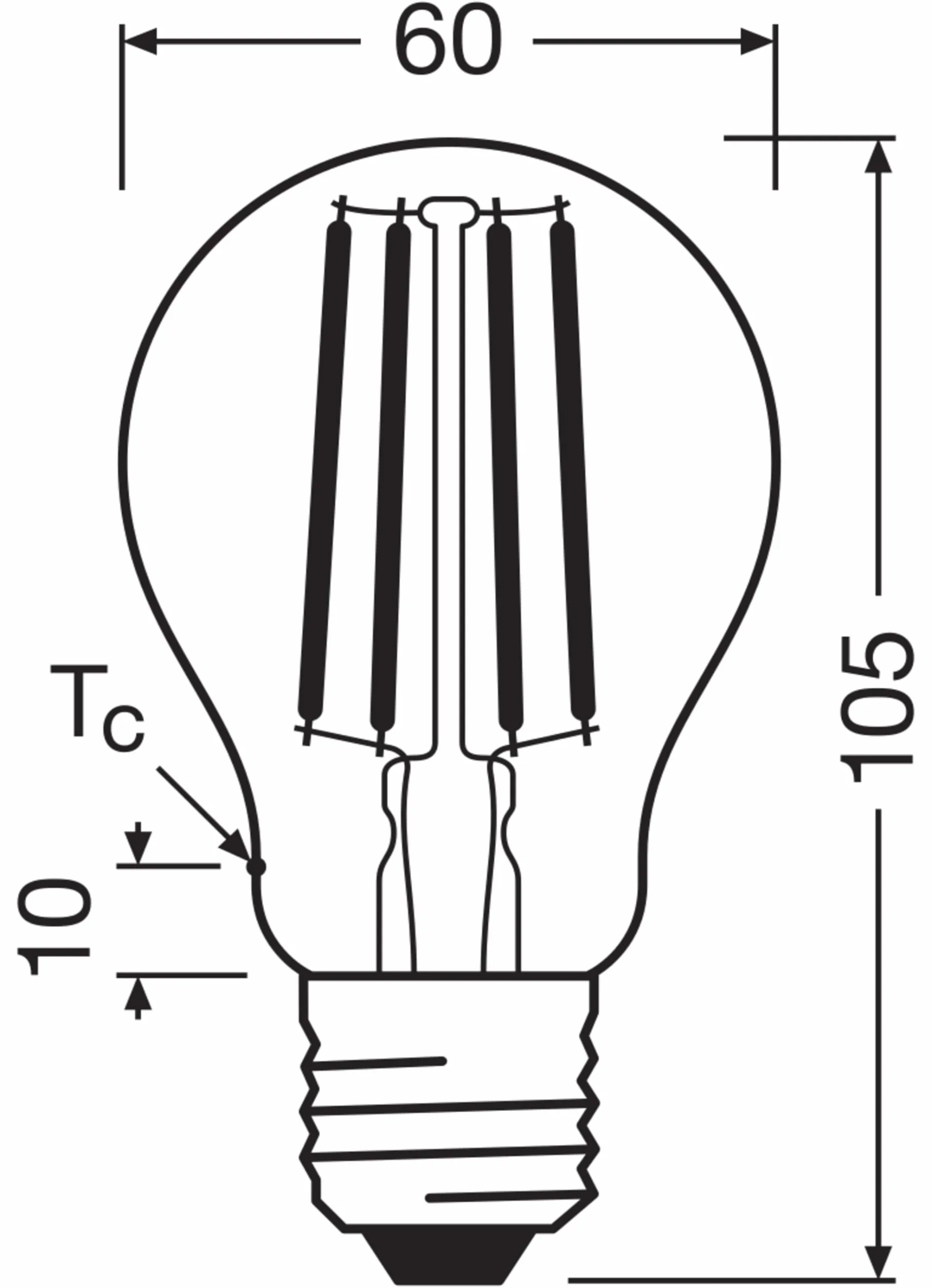 LED Lamps Energy Class A 7.2W 827 Clear E27