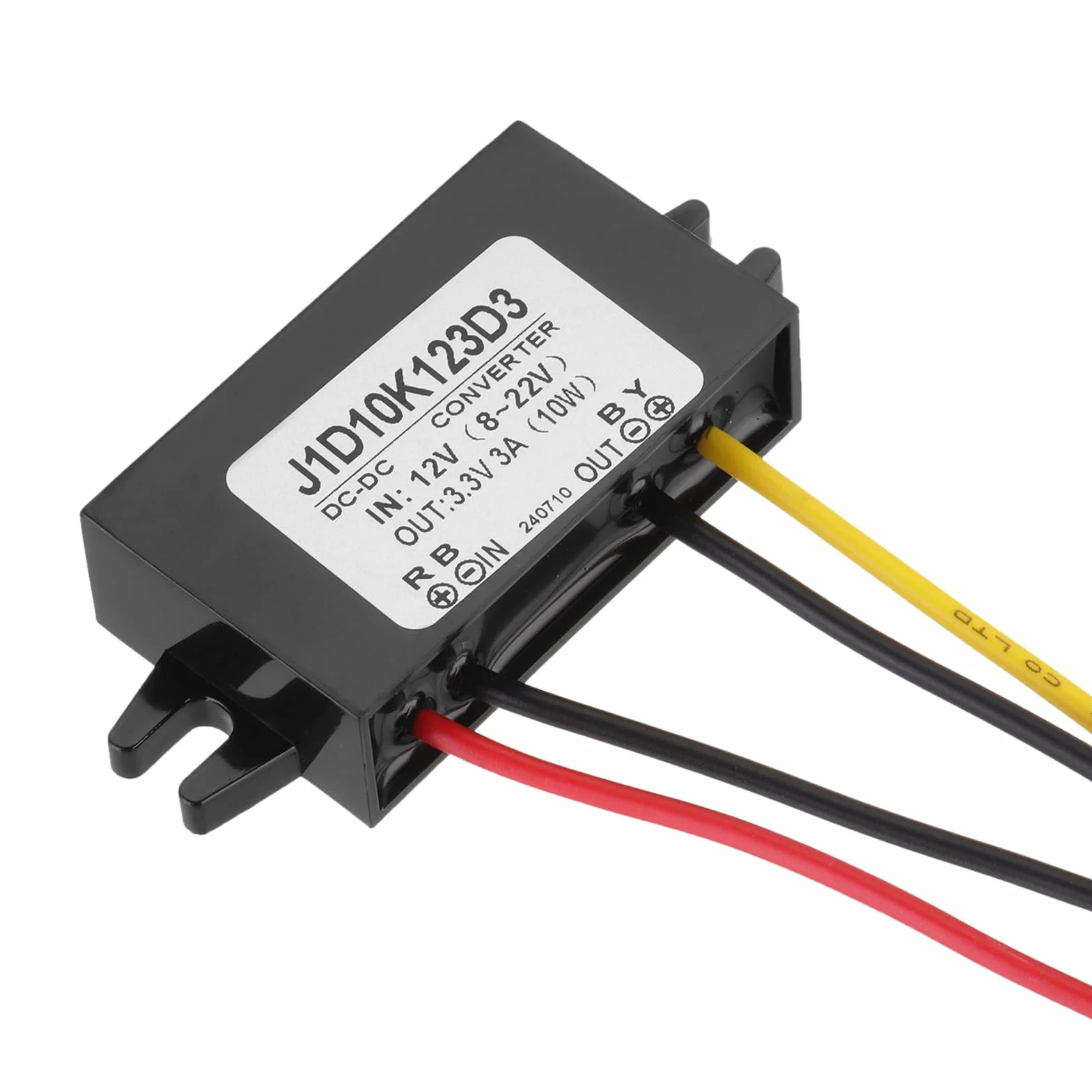 QUARKZMAN Przetwornica napięcia DC 12 V na DC 3,3 V, 3 A, 10 W, reduktor napięcia, reduktor napięcia, IP67, wodoszczelny transformator, moduł zasilacza, adapter sieciowy do samochodów osobowych i