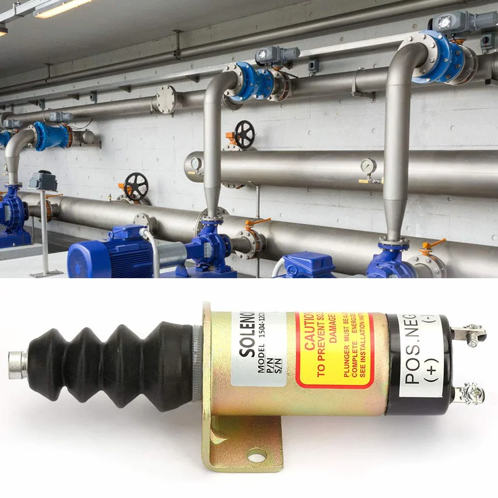 Elektromagnes Ciągnący 1504 12C2U1B1S1 12 V Stalowa Obudowa Zestaw Zamienny