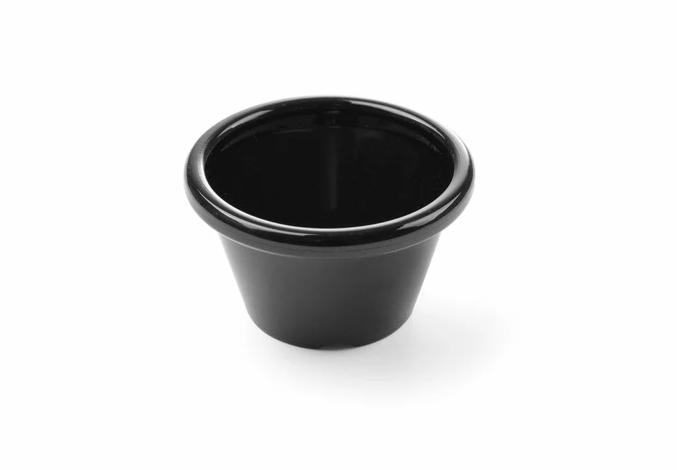 HENDI Miseczka ramekin z melaminy ø60x(H)35 mm, czarna - zestaw 12 szt.