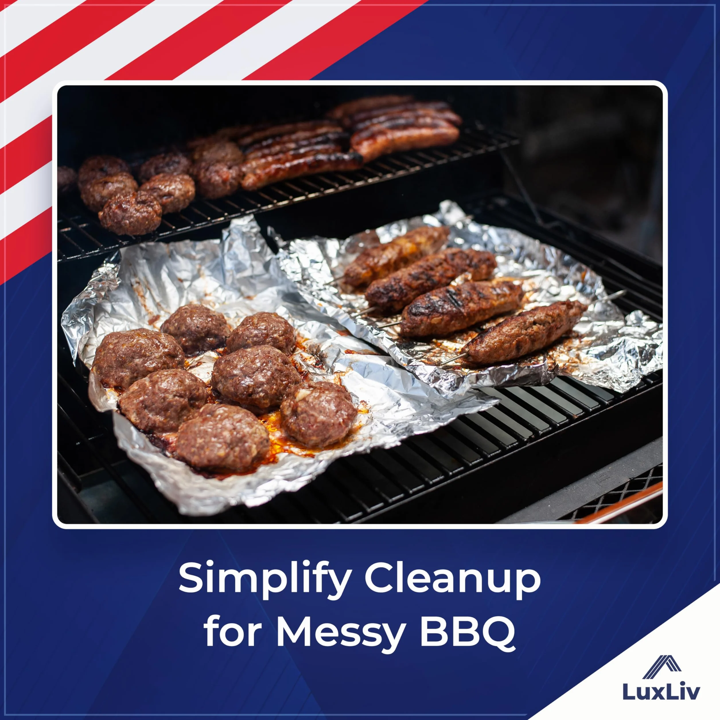 BBQ 30 mikronów aluminiowa wytrzymała folia blaszana rolka – 30 cm szerokości x 30 stóp długości, 150 m2 – klasa grillowania i bardzo gruba, wystarczająco mocna dla przemysłu gastronomicznego z nożem