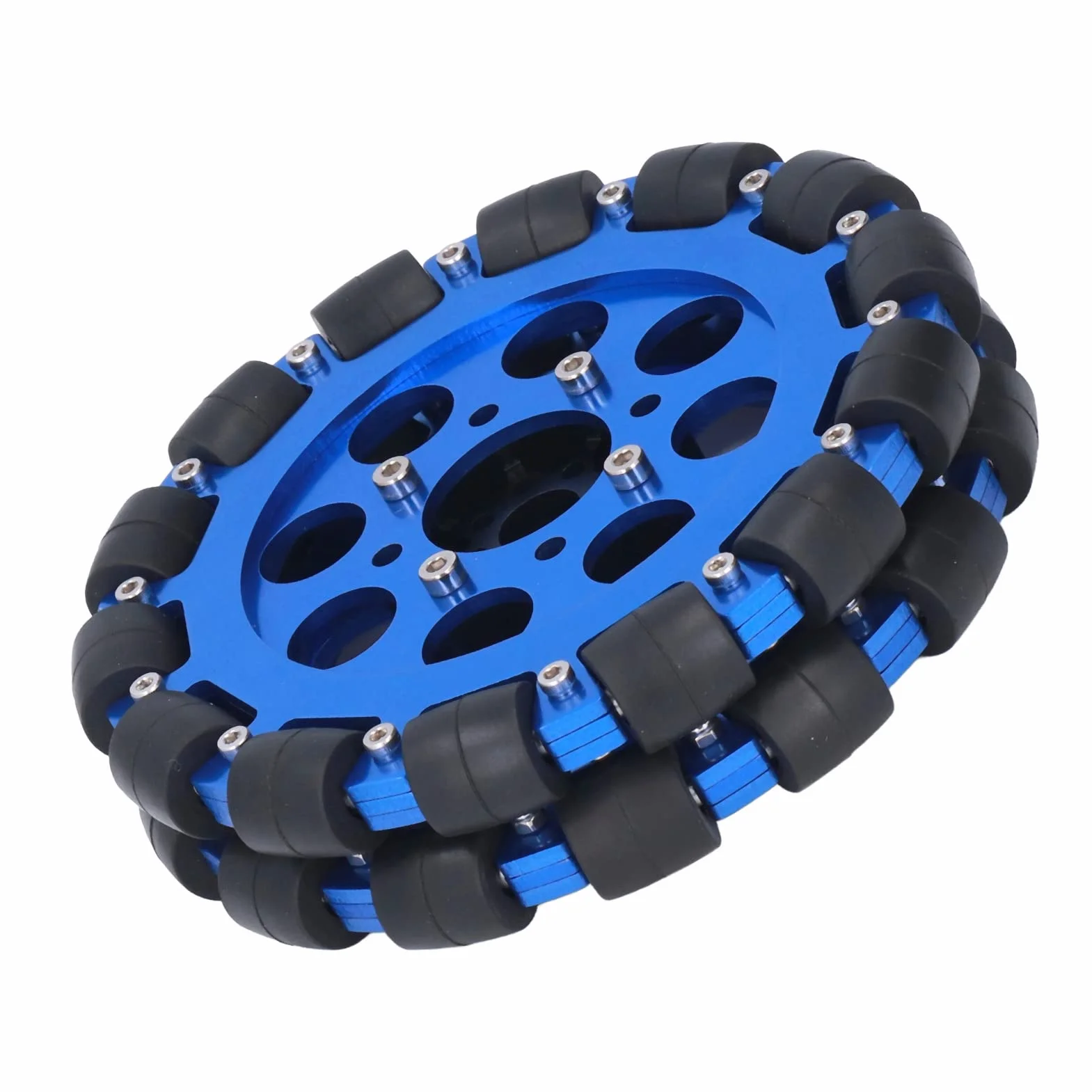 127 Mm, Metal, Napęd Dookólny, Koło Dookólne 6 Cali, Stop Aluminium, Akcesoria do Części Robotów Przemysłowych, do Ruchu Robotycznego ((zestaw dwukołowy) UM5604-0014-0152)