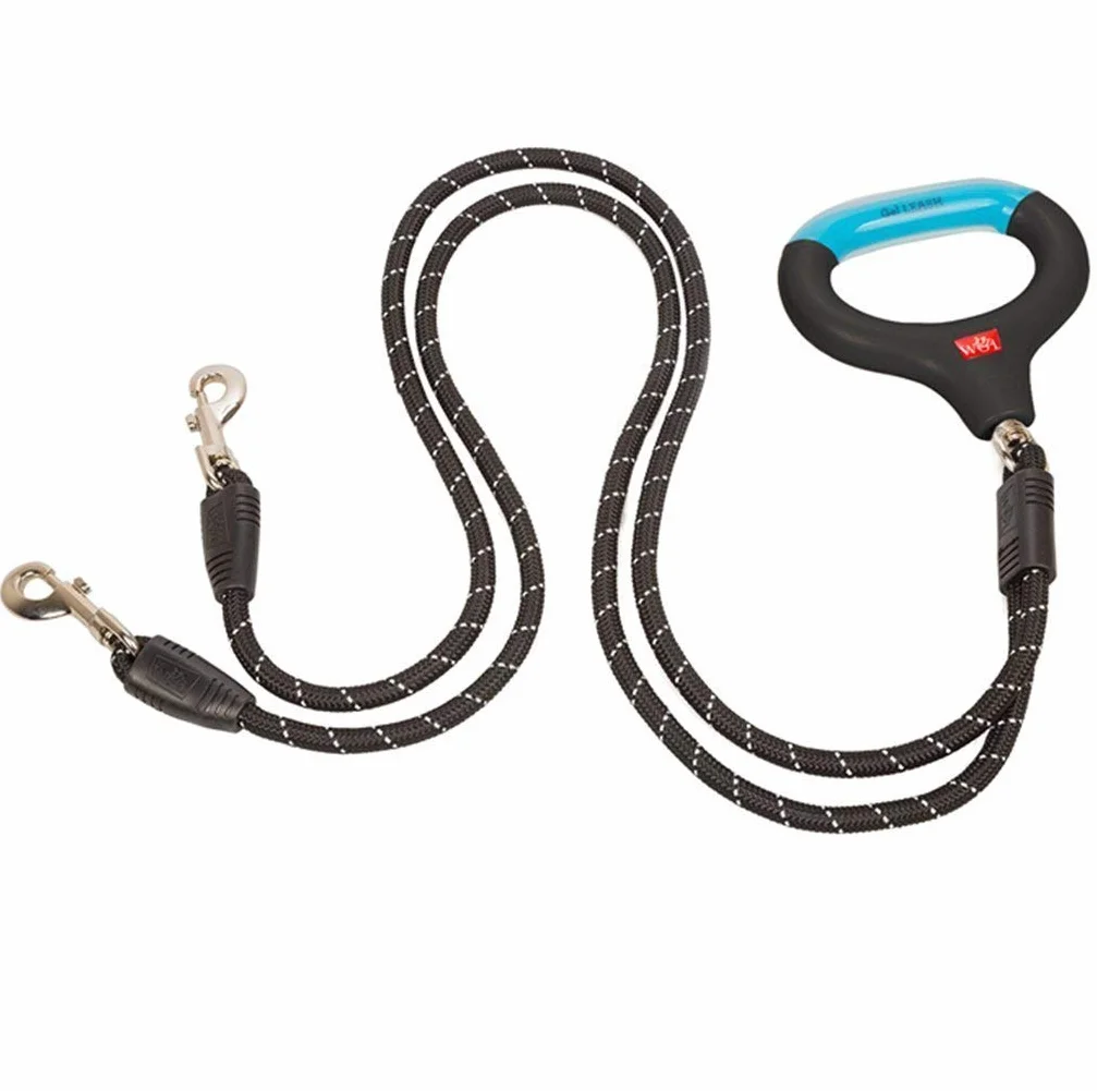 WIGZI Smycz żelowa Dual Doggie, rozmiar M/L (UK), czarna (podwójna duża)
