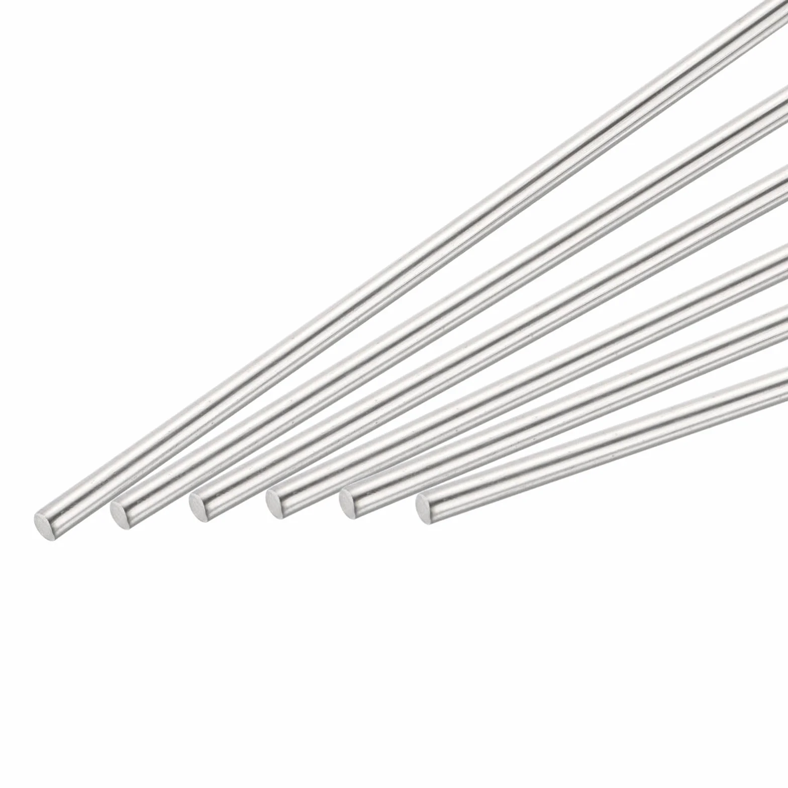 QUARKZMAN 6 szt. okrągły pręt ze stali nierdzewnej 304, 4 mm x 300 mm, do różnych projektów "zrób to sam", model samochodu samolotu, statku
