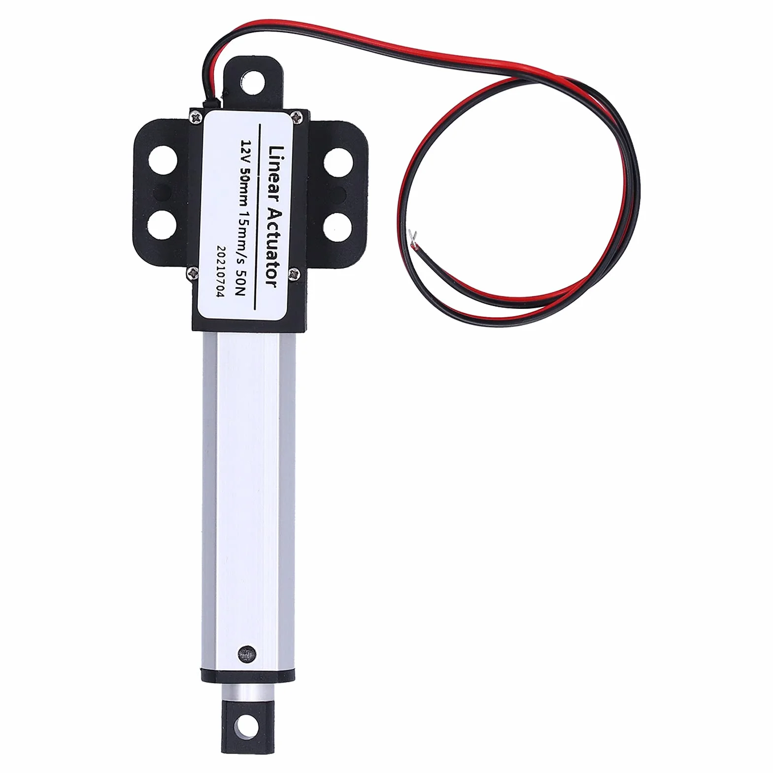 Elektryczny napęd liniowy, siłownik liniowy, skok 50 mm, napęd liniowy 12 V DC do szafek i otwieraczy okien (skok 50 mm-15 mm/s-50 N)