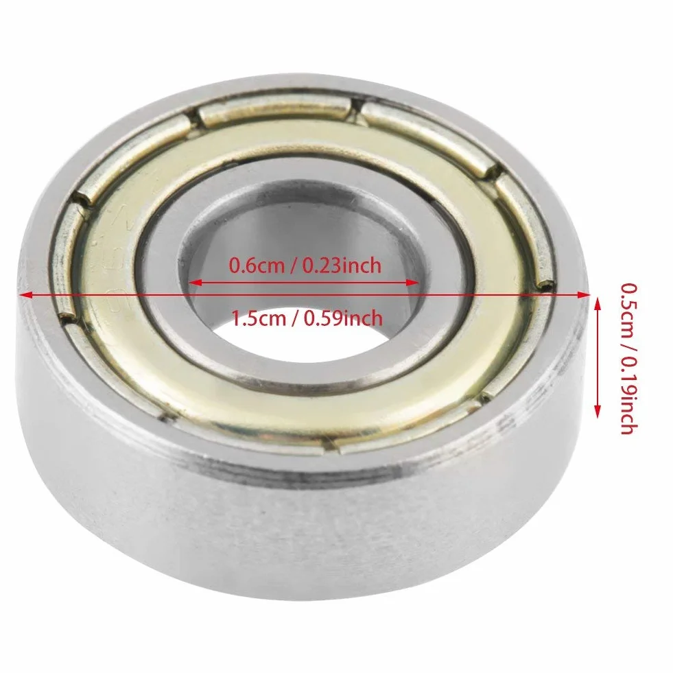 10 Stück Kugellager 696ZZ 6 x 15 x 5 mm Edelstahlkugellager