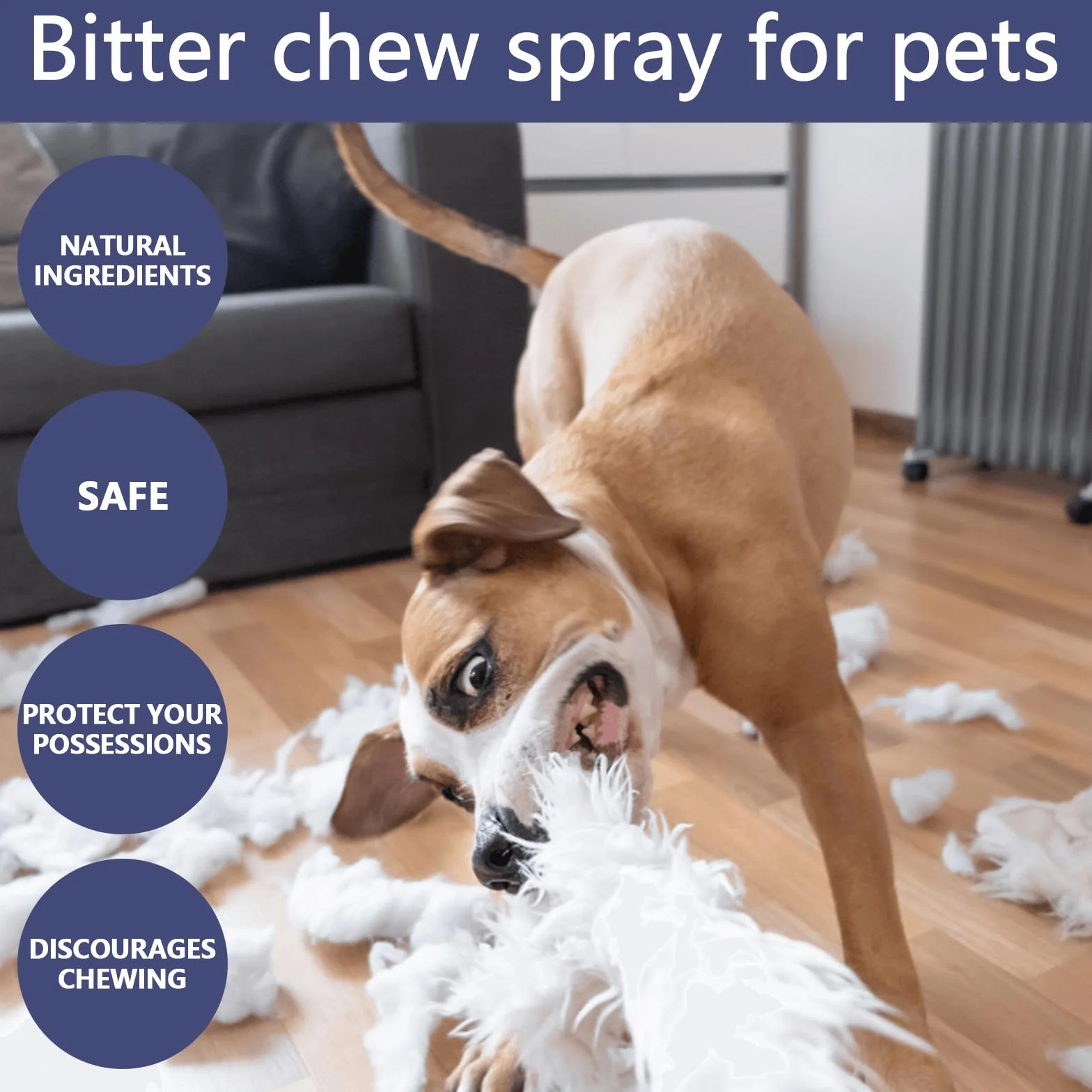 Mecctuck Spray do żucia psa, spray do obrony przed zwierzętami 50 ml, spray przeciwko zarysowaniom kotów, spray przeciw gryzieniu psów, gorzkich substancji, skutecznie chroni psy przed żuciem mebli,