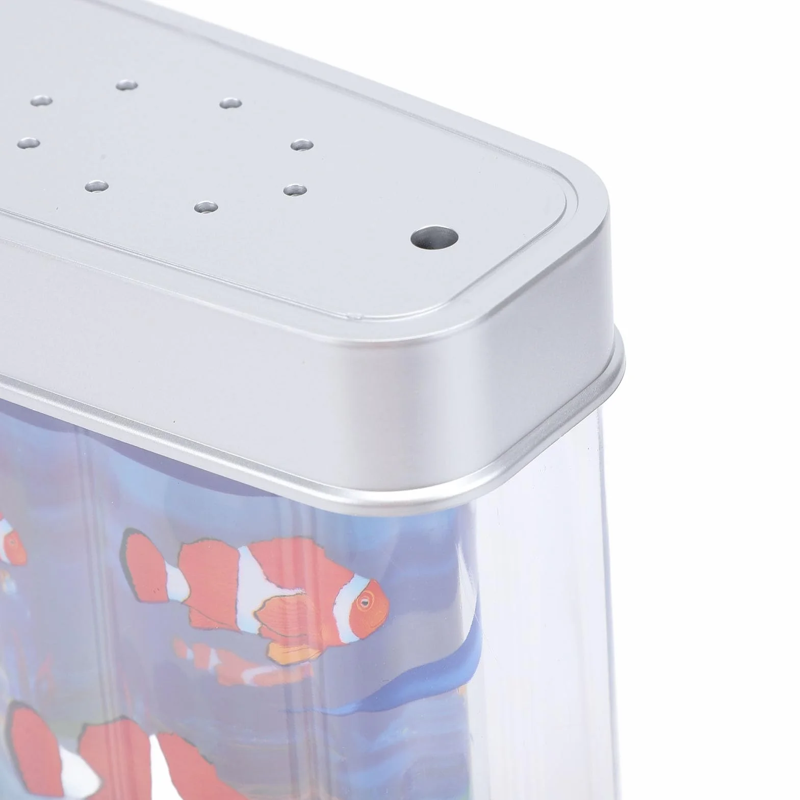 Fake Fish Tank Mini akwarium, sztuczne tropikalne ryby, dekoracyjna lampka nocna do akwarium z ruchomą rybą dla niemowląt, zasilanie USB 5 V