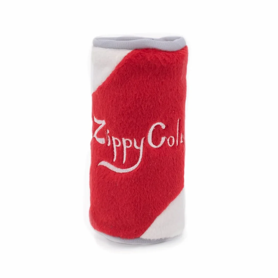 ZippyPaws - Piszcząca puszka, farsz piszczący pluszowy napój zabawka dla psa - Zippy Cola