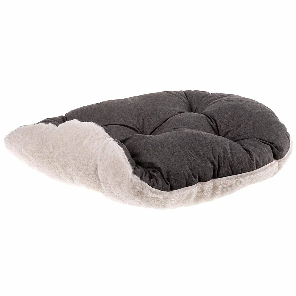 Ferplast Relax F 100/12 legowisko dla psa, bawełna/futro, 100 x 63 cm, szary