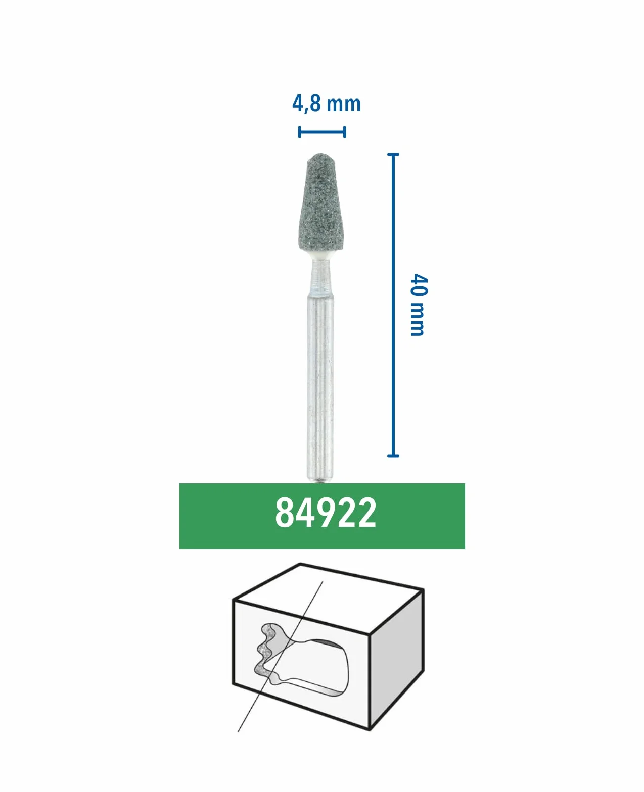 Dremel 84922 kamień szlifierski krzemowo-węglikowy 4,8 mm