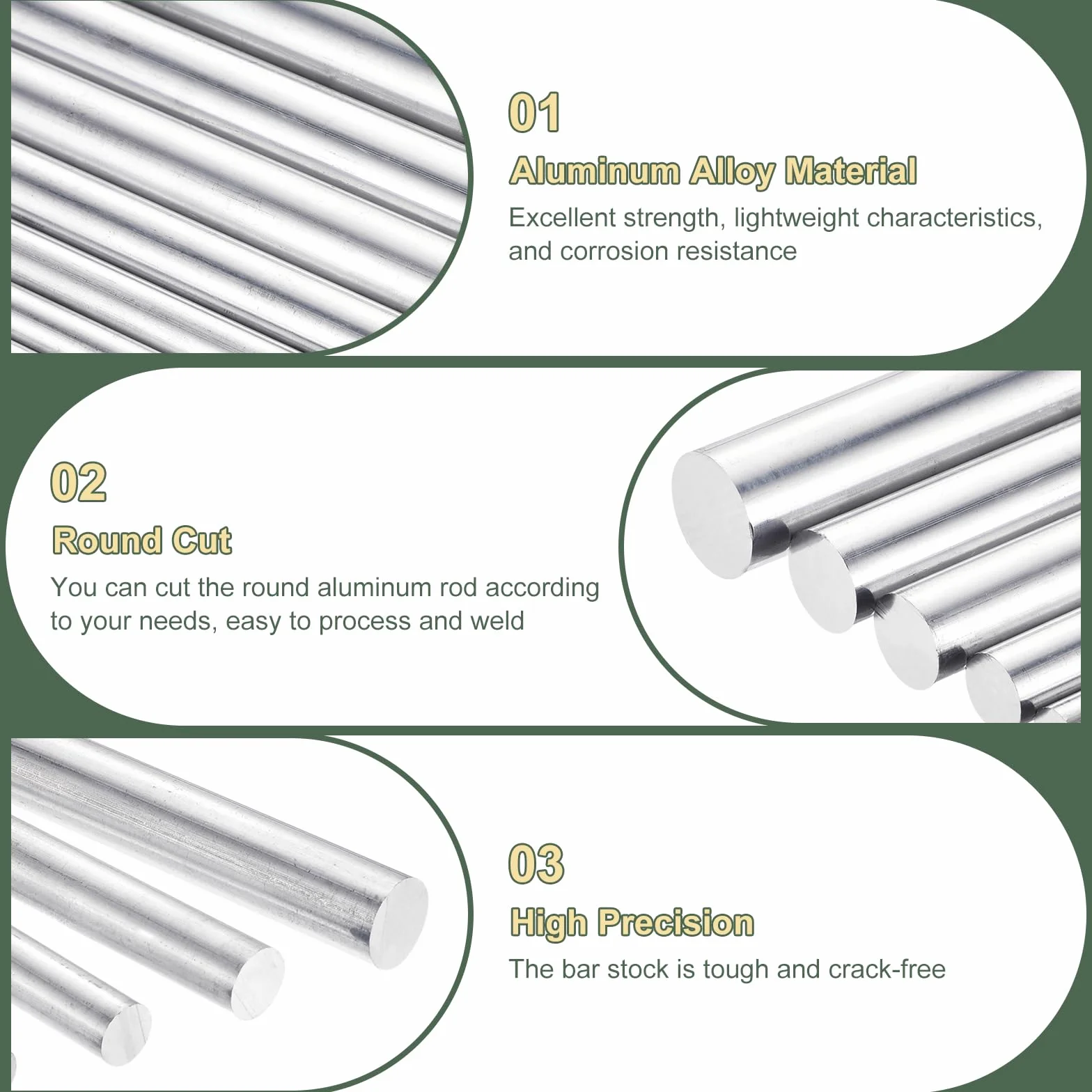 Pręt okrągły aluminiowy 10 x 100 mm 6061 masywny QUARKZMAN