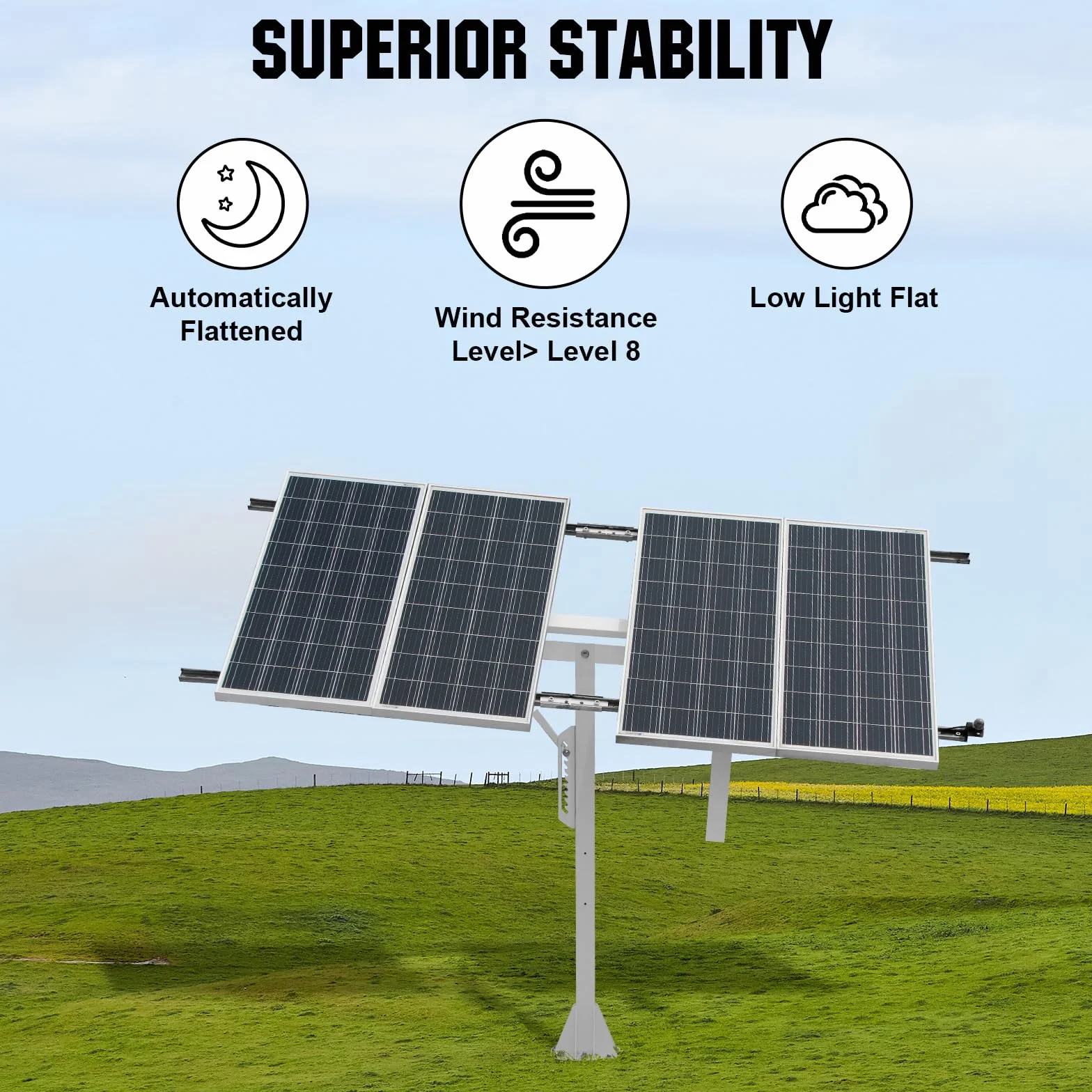 ECO-WORTHY Uchwyt na panel słoneczny jednoosiowy system śledzenia z kontrolerem trackera
